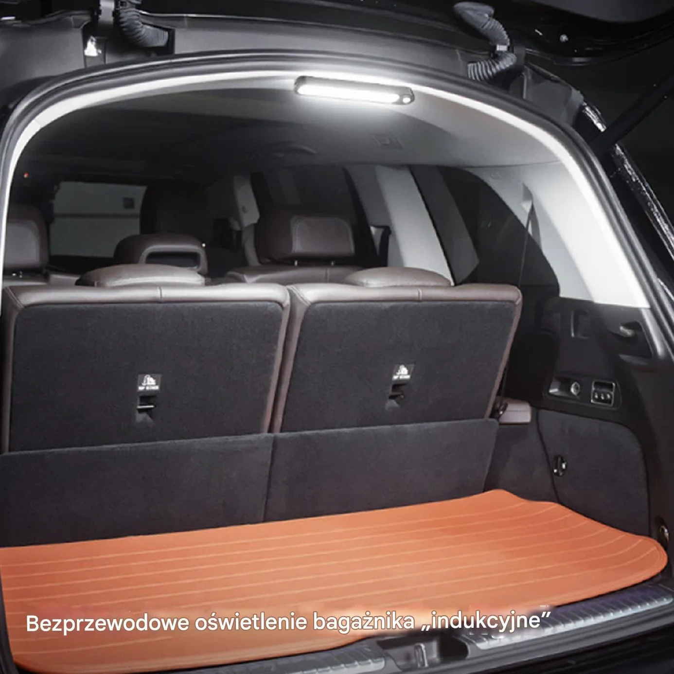 LED Światło Bagażnika,Automatyczne Ładowanie LED Świetlne Tył - Wewnętrzne Listwy Wysokiej Jasności Automatyczna Lampa Sufitowa Oświetlenie Kopułowe USB dla Samochodów Bagażnika i