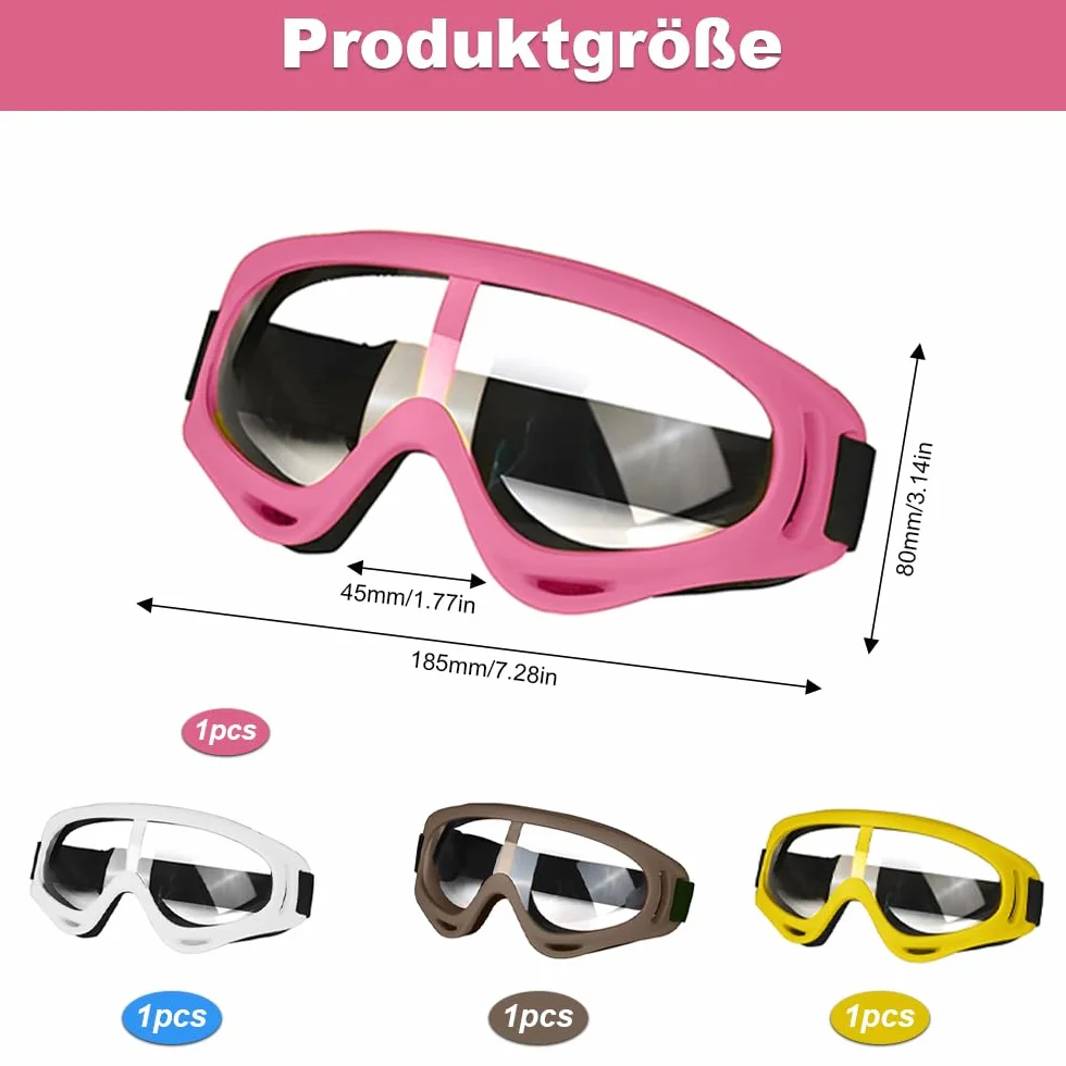 4 okulary ochronne dla dzieci, okulary motocyklowe, wiatroszczelne, ochronne, okulary chroniące oczy, regulowane okulary rowerowe do laboratorium, jazdy na rowerze, jazdy na nartach, aktywności
