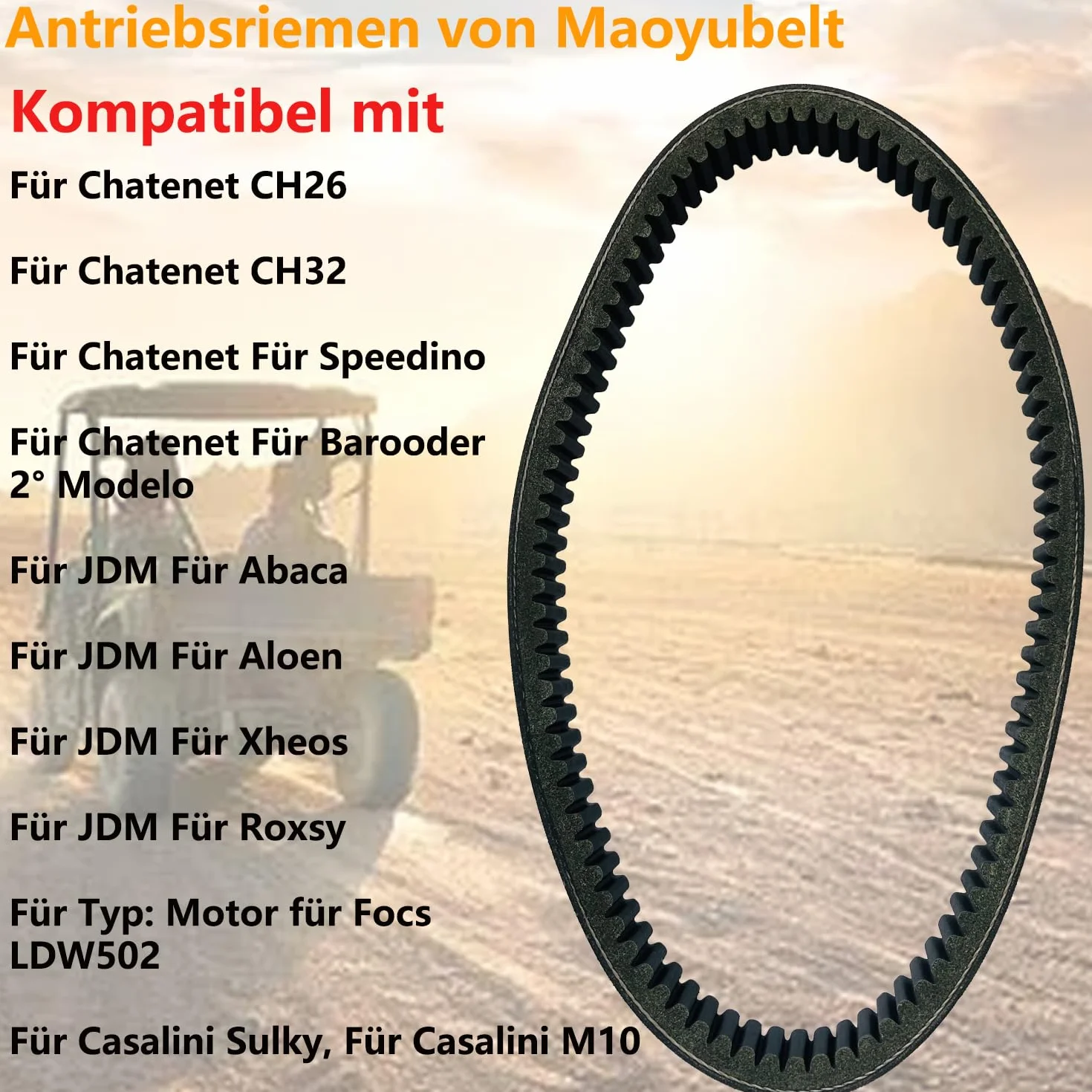 Pasek napędowy BD522167 do Chatenet Barooder Speedino CH32 CH26