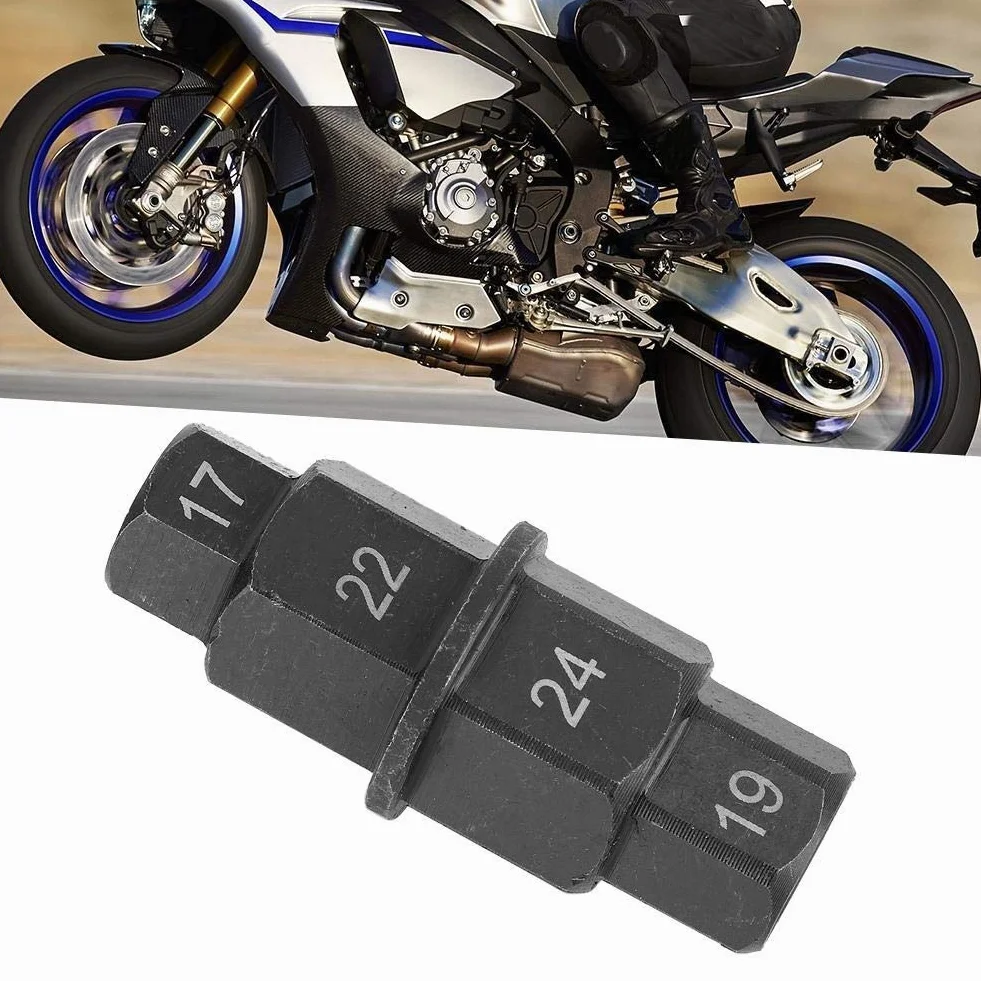 KSTE Narzędzia motocyklowe, demontaż kół motocyklowych wrzeciono klucz klucz sześciokątny czarny
