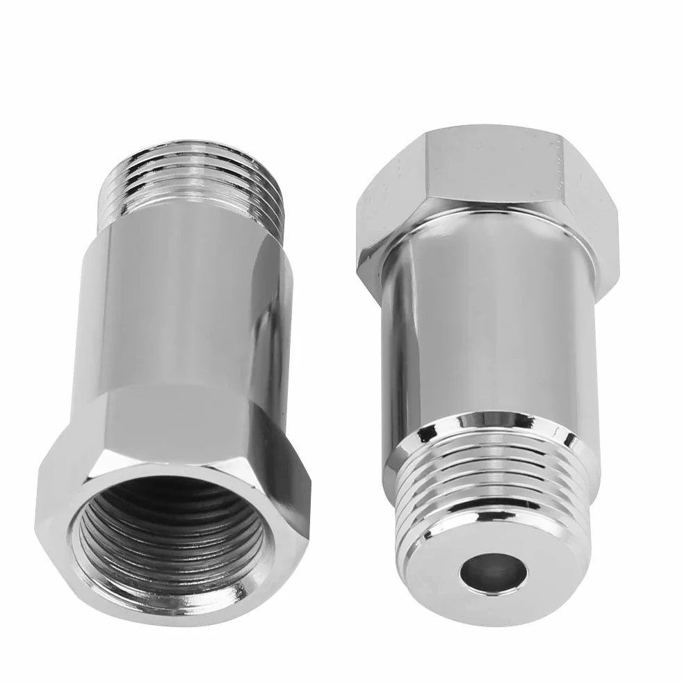 Wymiana czujnika tlenu na przedłużenie czujnika tlenu, adapter czujnika tlenu, 2 szt. 45mm M18 * 1.5 sprawdź adapter światła silnika O2 przedłużacz czujnika tlenu Spacer uniwersalny