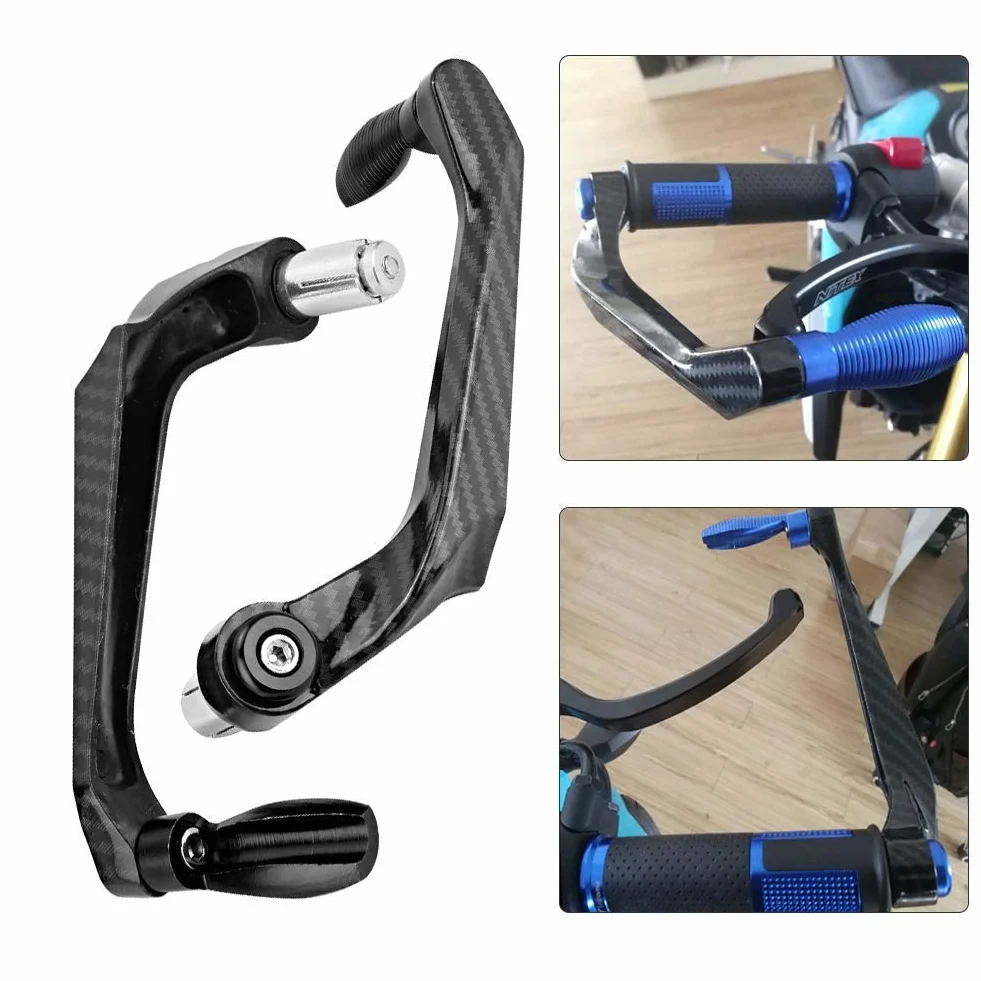 KIMISS Ochronka do kierownicy motocyklowej 7/8 cala uniwersalna, stop aluminium, czarna - osłona hamulca