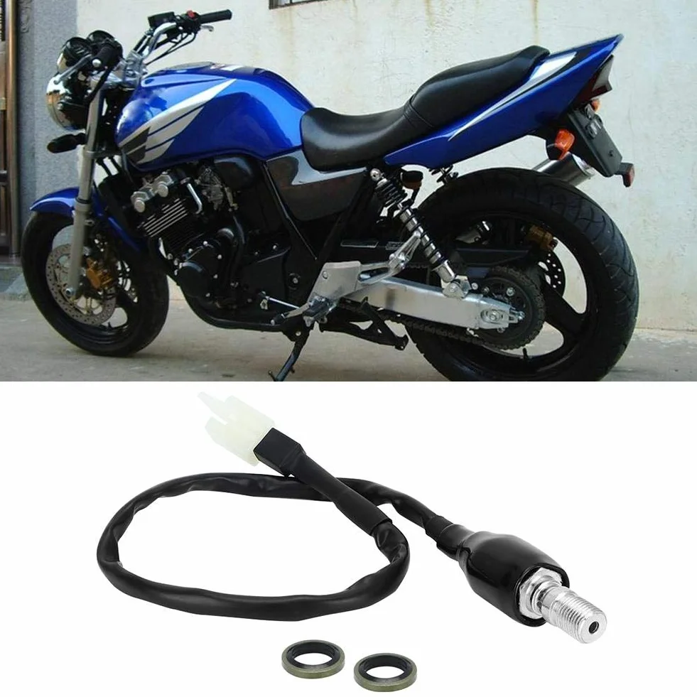 Prze??cznik hamulca hydraulicznego Suuonee, uniwersalna pompa do motocykli Prze??cznik ?wiat?a tylnego hamulca o du?ej wytrzyma?o?ci M10x1,0 [g?owica prosta]