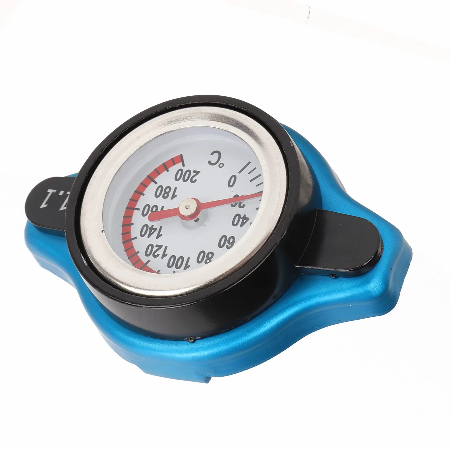 Uniwersalny Korek Chłodnicy ze Stopu Aluminium ze Wskaźnikiem Temperatury, Konstrukcja 2 w 1 do Samochodu, Motocykla, quada. Wysoka dokładność, Długa trwałość (mała głowa 1.1)