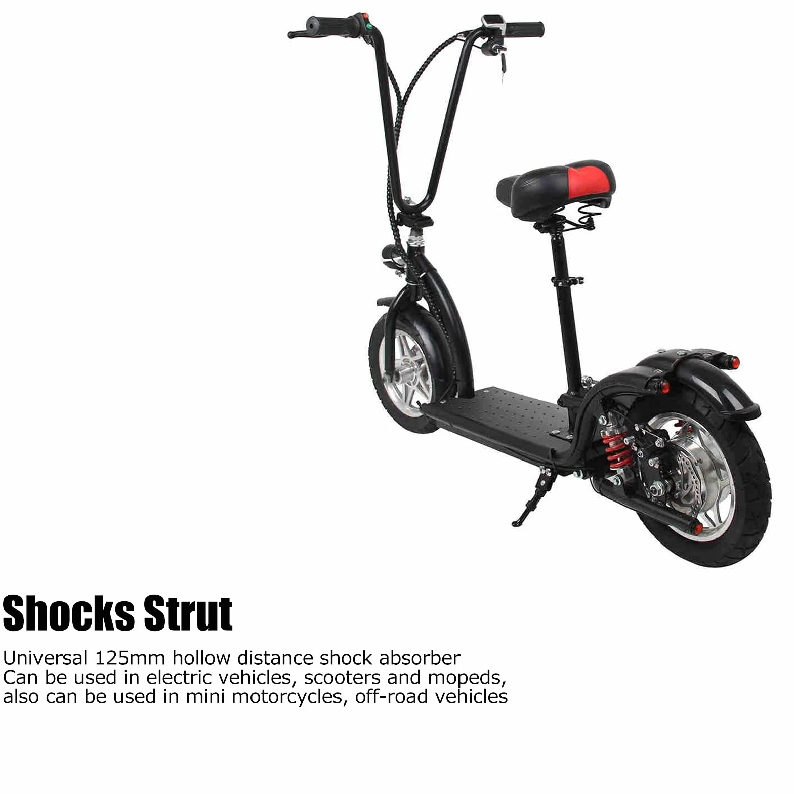 Amortyzator, Sprężyna amortyzująca motocykla 400 funtów do sprężyny ze stali nierdzewnej ze stopu aluminium mini skuter skok otwór 125 mm