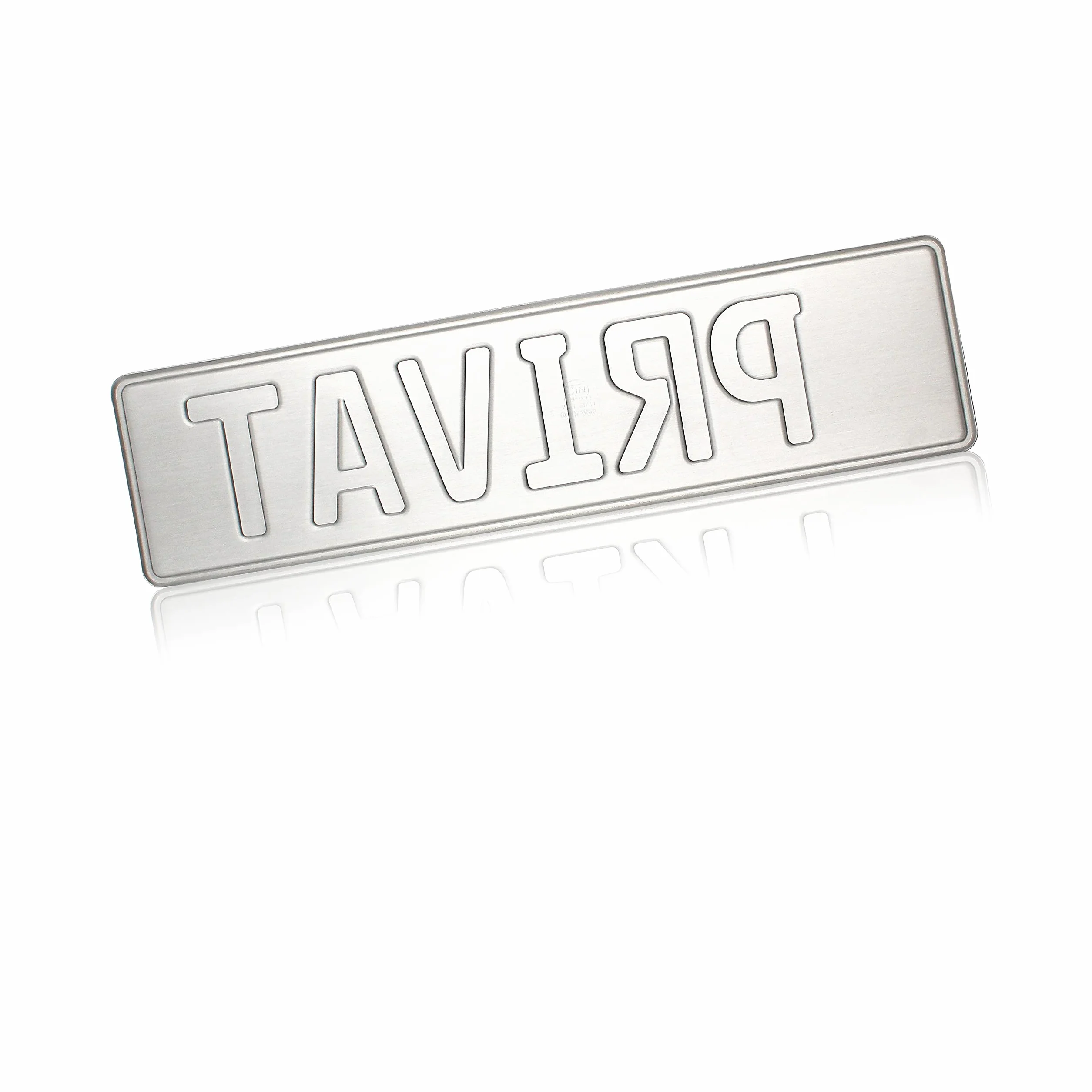 Prywatna tabliczka rejestracyjna z aluminium, wymiary 420 x 110 mm, przyczepa samochodowa, parking, parking, tabliczki parkingowe, słupki, ściana (08 prywatna)