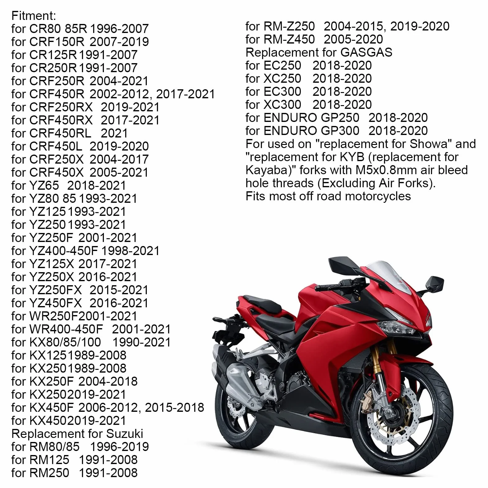 Zawór Nadmiarowy Odpowietrznika Widelca, 2 Szt. M5x0.8 ze Stopu Aluminium Widelec Odpowietrznik Powietrza Wymiana Zaworu Nadmiarowego dla CRF150R CR125R CR250R CRF250R(Żółty)