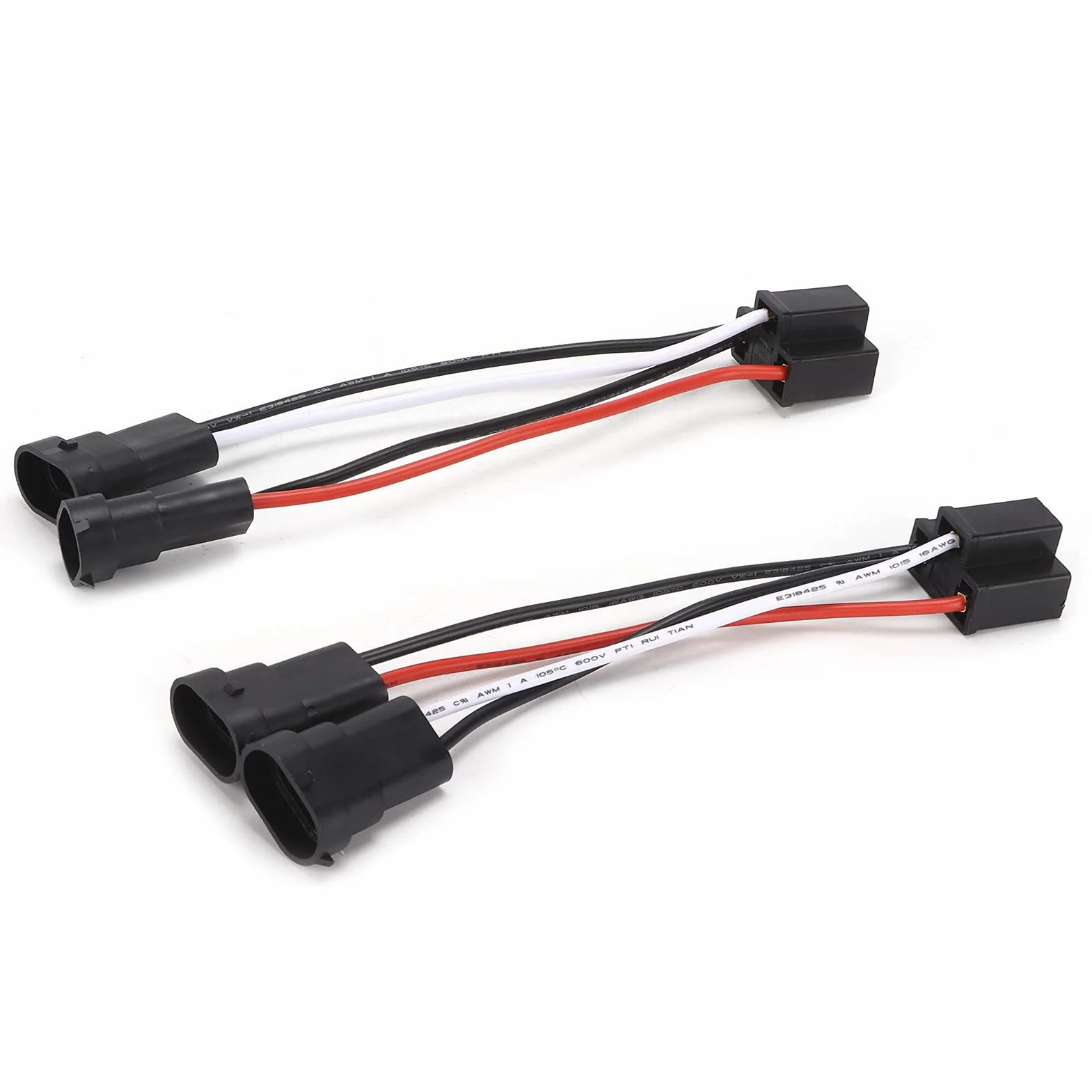 Adapter H4 9003 do H11, Fydun 2 Szt. 12V-24V H4 9003 Męski na H11 żeński Adapter do Wiązki Przewodów Wiązka Przewodów Reflektorów