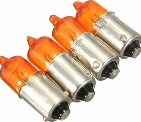 4 szt. 12 V 23 W Motocykl Singal Żarówka wskaźnikowa Ba9S Podstawa Mini Amber Halogen