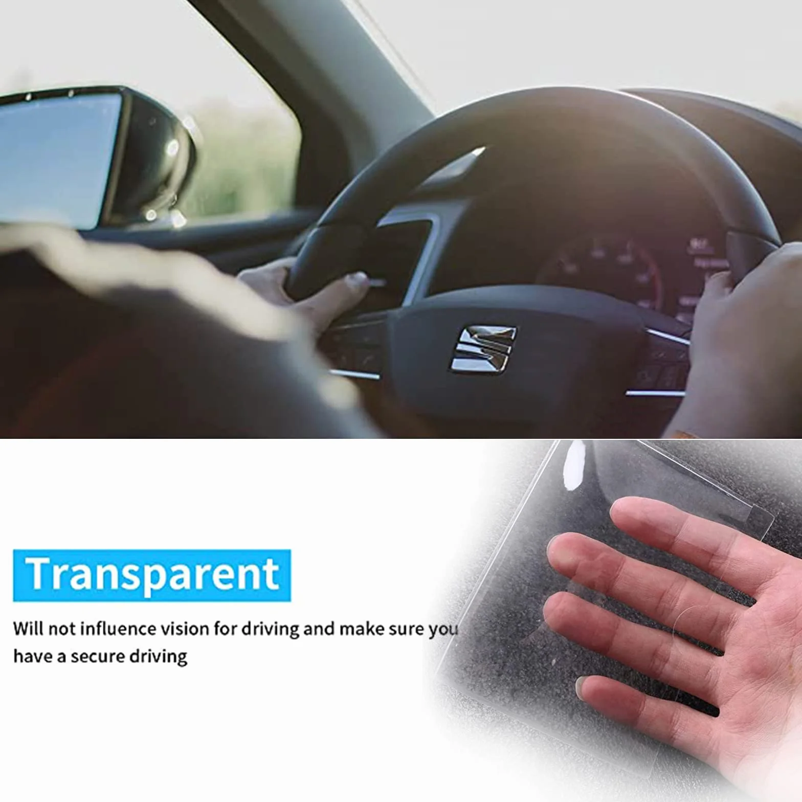 Samoprzylepny uchwyt na zezwolenie na parkowanie, samoprzylepna osłona biletów, przezroczysty uchwyt na bilety parkingowe na przednią szybę samochodu i przednią szybę, 5 sztuk