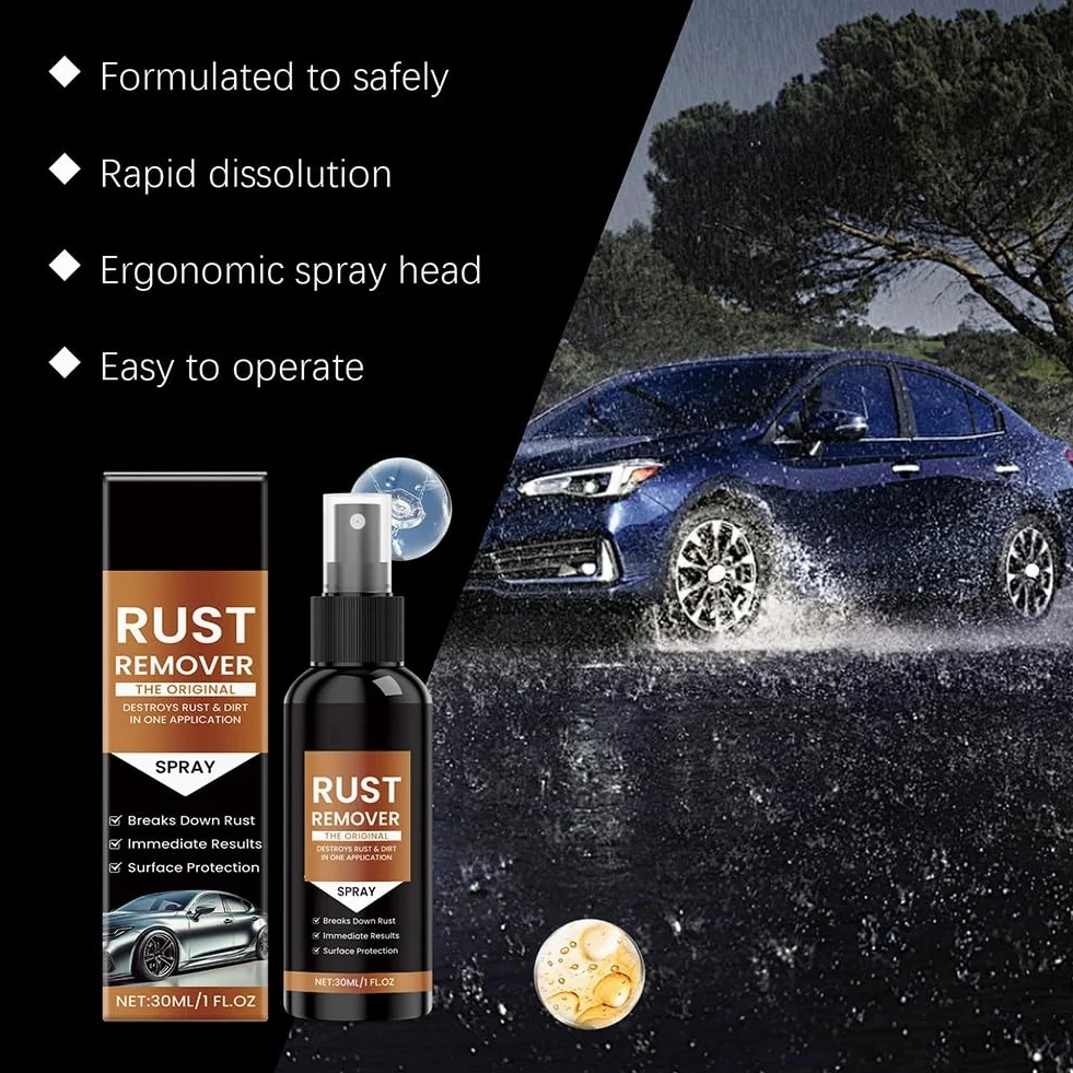 Odrdzewiacz w sprayu, potężny środek czyszczący do metalu na zabiegi przeciwrdzywowe, wielofunkcyjny inhibitor rdzy, spray przeciwrdzywowy, środek do konserwacji samochodów do usuwania rdzy 2 szt