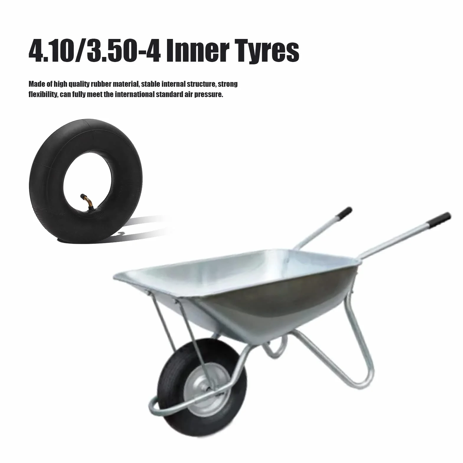 Camere d'Aria 4.10/3.50‑4, wysoka wydajność komory powietrzne 4.10/3.50‑4 bezpieczna jazda na kosiarce do przyczep ogrodowych