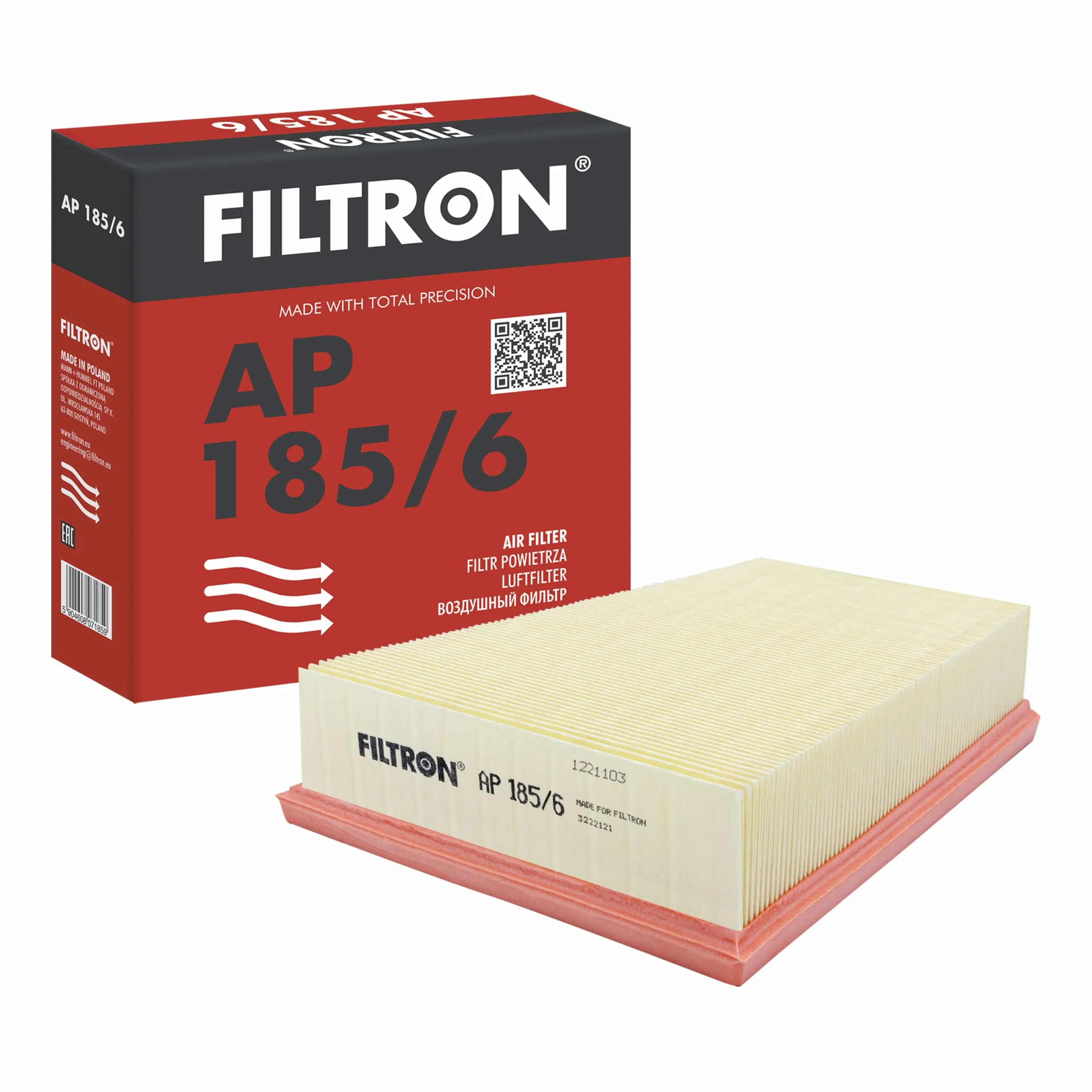 FILTRON AP 185/6 Powietrze - do SAMOCHODY OSOBOWE + DOSTAWCZE