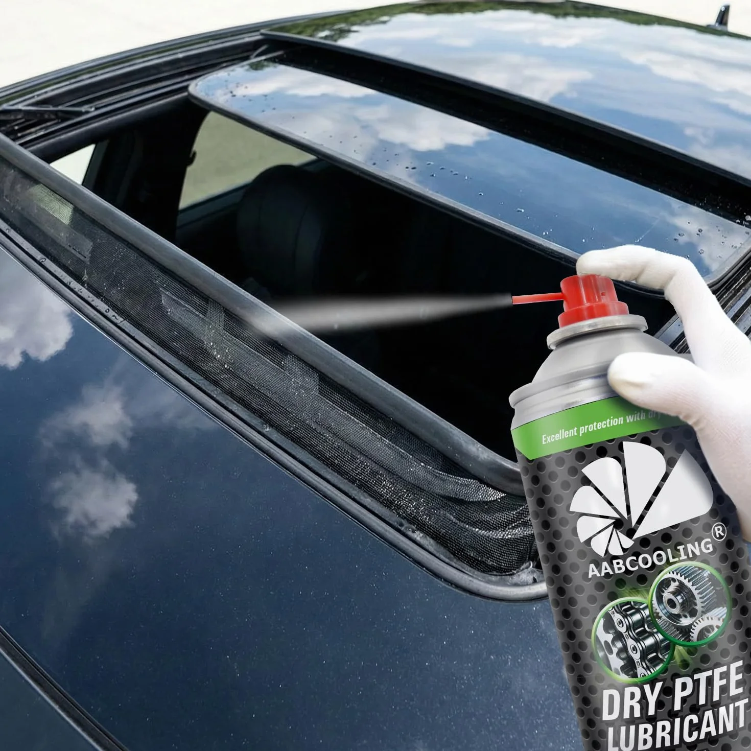 AABCOOLING Dry PTFE Lubricant 400 ml – suchy smar z teflonem w spreju o niskim współczynniku tarcia do łańcuchów, linek, prowadnic i mechanizmów – odporny na kurz i wilgoć