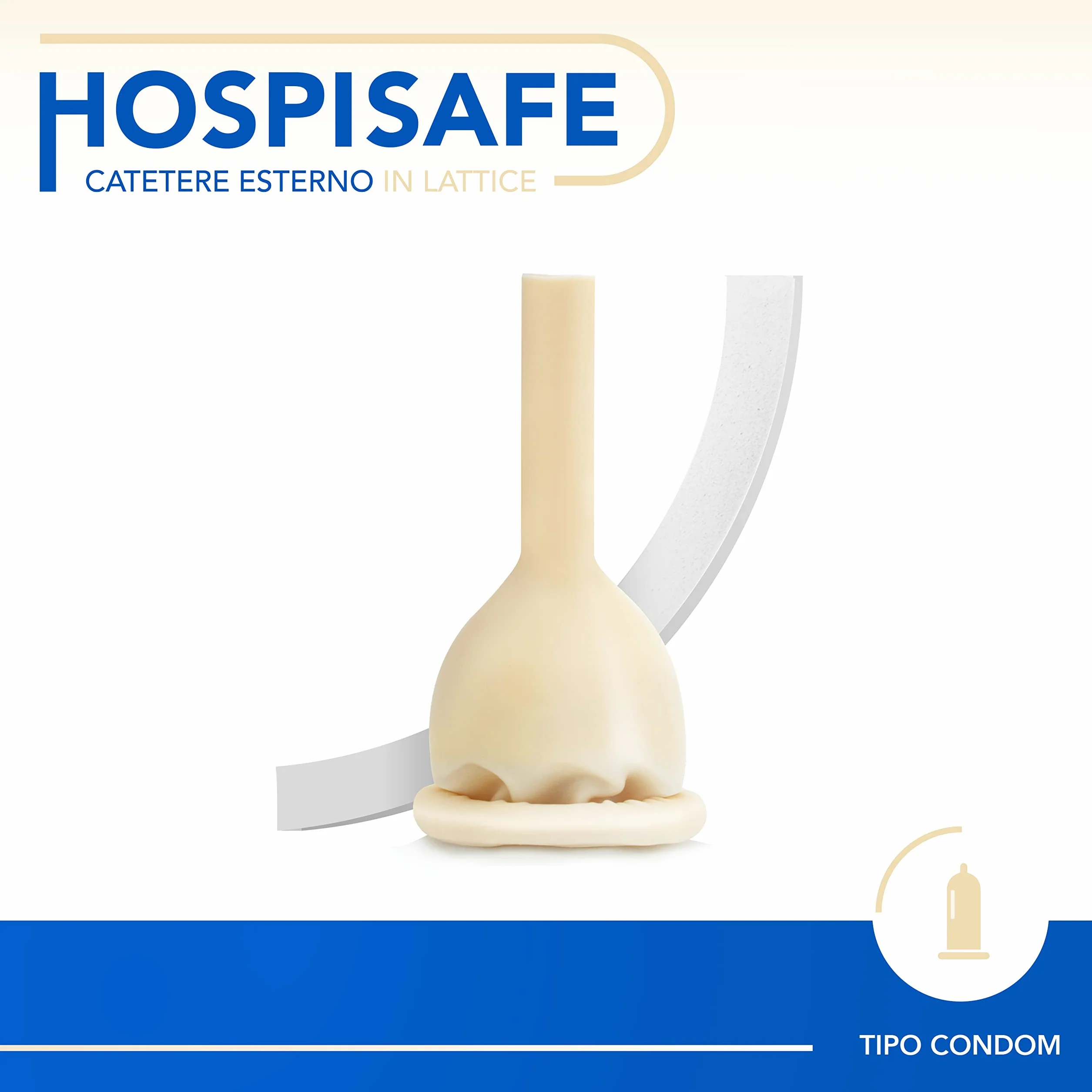 AIESI Zewnętrzny Cewnik lateksowy dla mężczyzn 25 mm HOSPISAFE opakowanie 50 sztuk