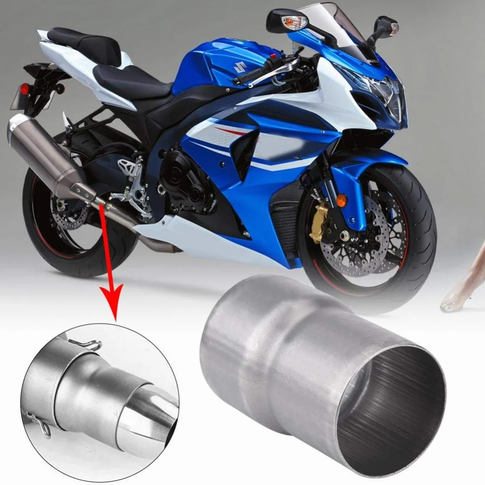 Reduktor wydechu, 51mm do 60mm Adapter rury wydechowej motocykla Redukcja tłumika Złącze ze stali nierdzewnej