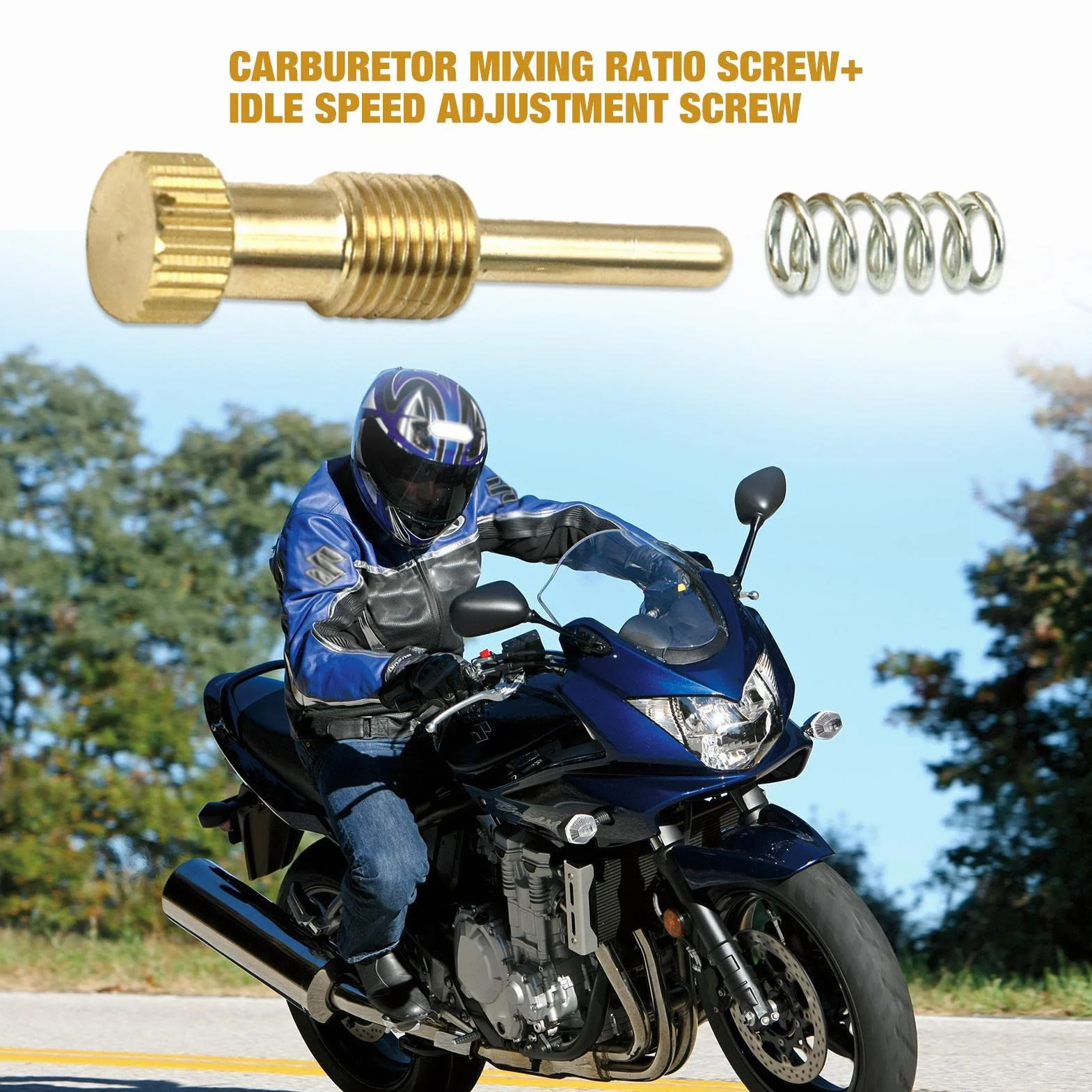 ?rubowy regulator mieszanki - Wymiana ?ruby regulacyjnej mieszanki powietrza biegu ja?owego | ?ruba regulacyjna powietrza ?ruby mieszanki Narz?dzie motocyklowe do ga?ników YBR125, VM22, Shengyi