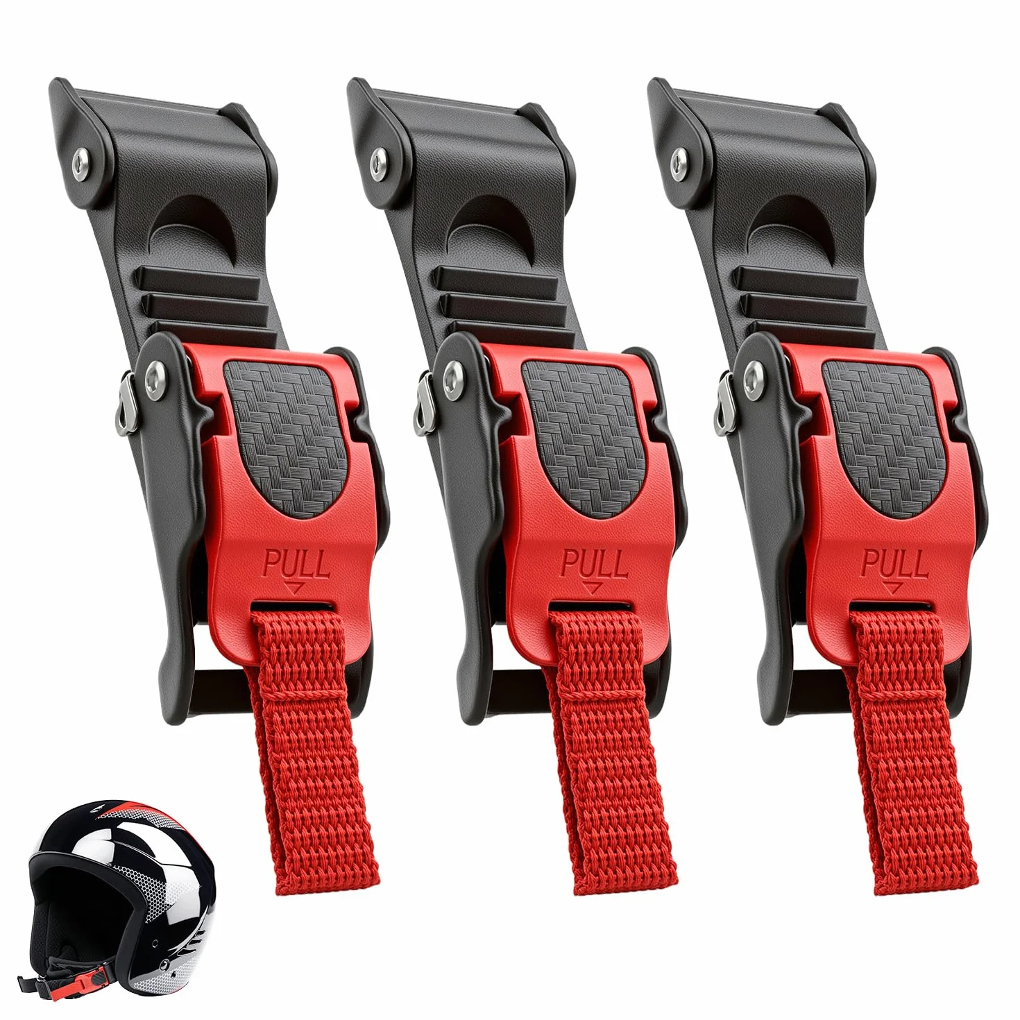 QWORK® 3 sztuki uniwersalne zapięcia do kasku rowerowego z szybkim uwalnianiem