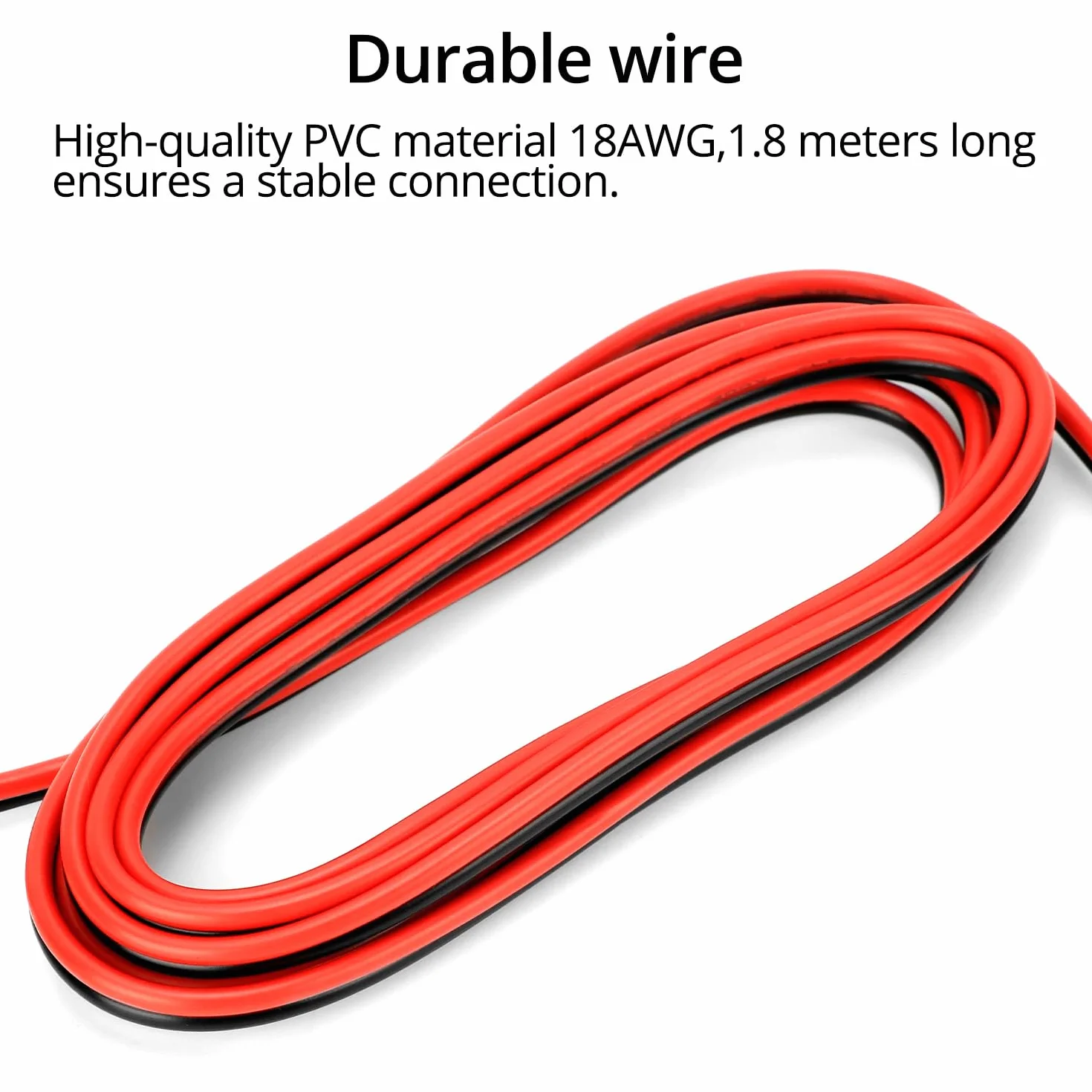 QWORK Zaciski krokodyli do akumulatora samochodowego 1,8 m 18 AWG 12 V z zaciskiem blokady zaciskowej, do zapłonu samochodu, połączenie akumulatora zapasowego