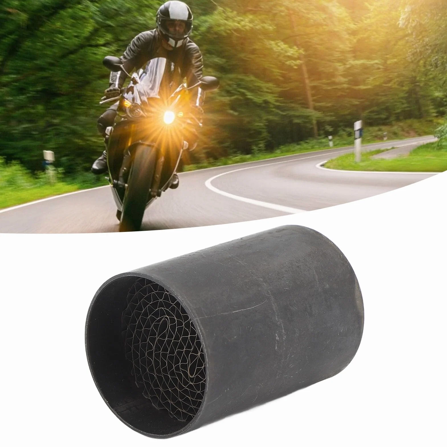 Katalizator Tłumika Wydechu, Katalizator Rury Wydechowej Redukujący Hałas Uniwersalna Stal Nierdzewna do Motocykla (35 * 50mm)