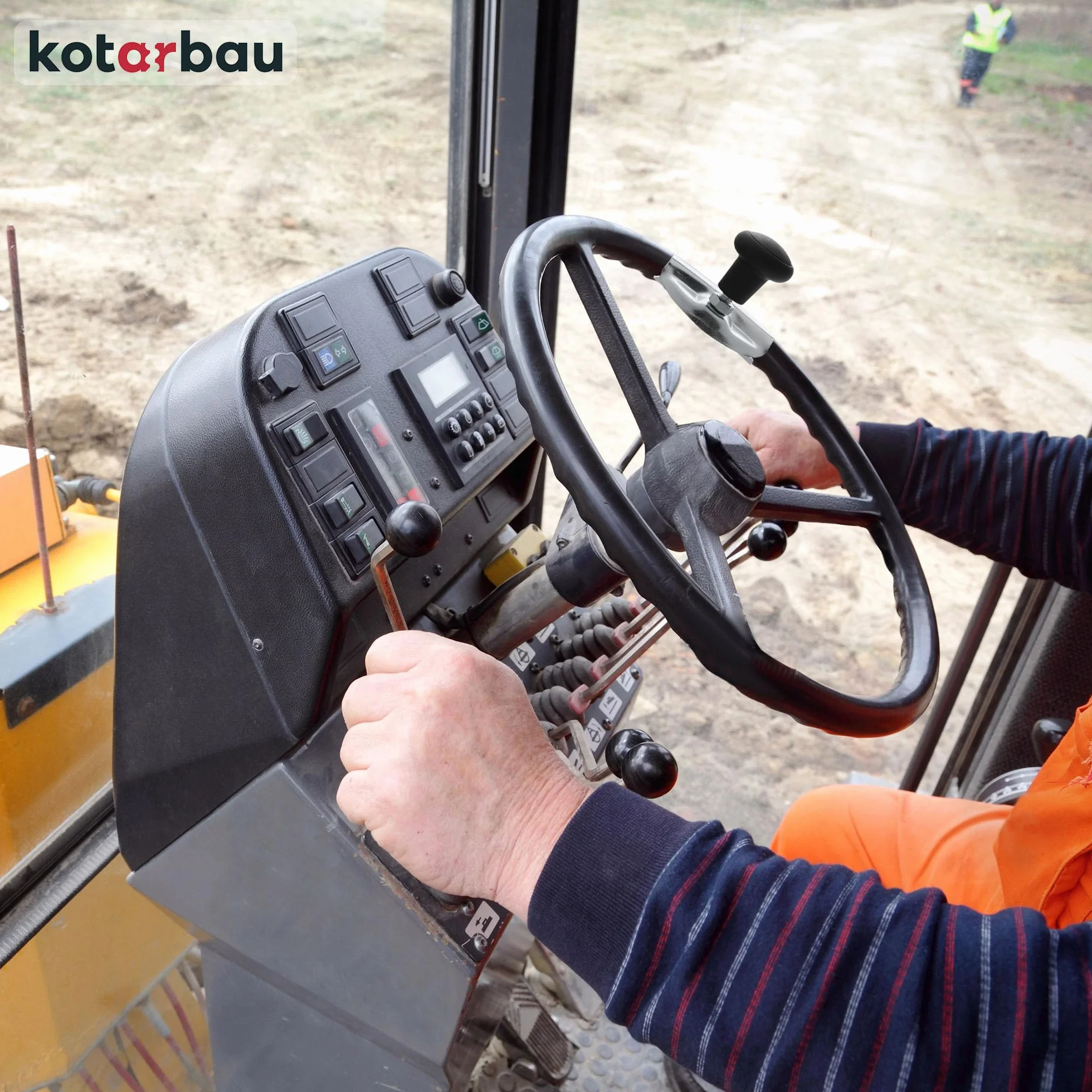 KOTARBAU® Gałka na Kierownicę - 5 cm - Kulka na Kierownicę - ⌀ 4,7 cm - Uchwyt do Traktora - Ciągnika - Maszyn - Uniwersalna
