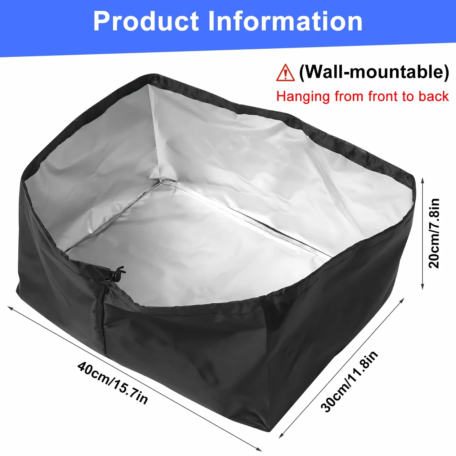 Ochrona przed warunkami atmosferycznymi Dach dla stacji 40 x 32 x 20 cm Montaż na ścianie Ochrona przed warunkami atmosferycznymi na zewnątrz dla solarnej stacji pyłoszczelność i odporność na deszcz