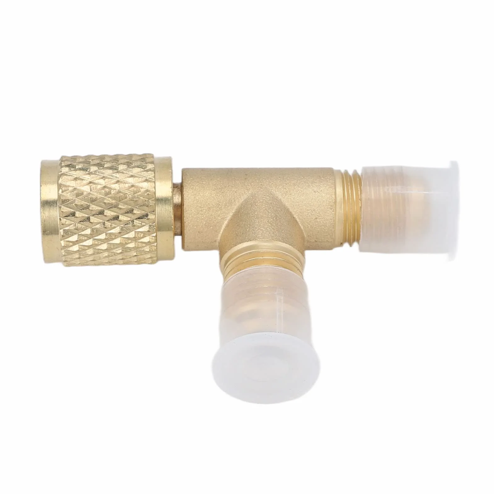 Ejoyous Adapter rdzenia zaworu T rdzeń zaworu mosiądz 1/4" SAE stabilna konstrukcja stabilna wydajność szybki dostęp do złącza koszulka do R22 R12 R134