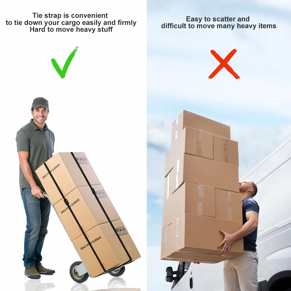 URAQT 4 sztuki pasów mocujących z grzechotką, 25 mm x 0,5 m