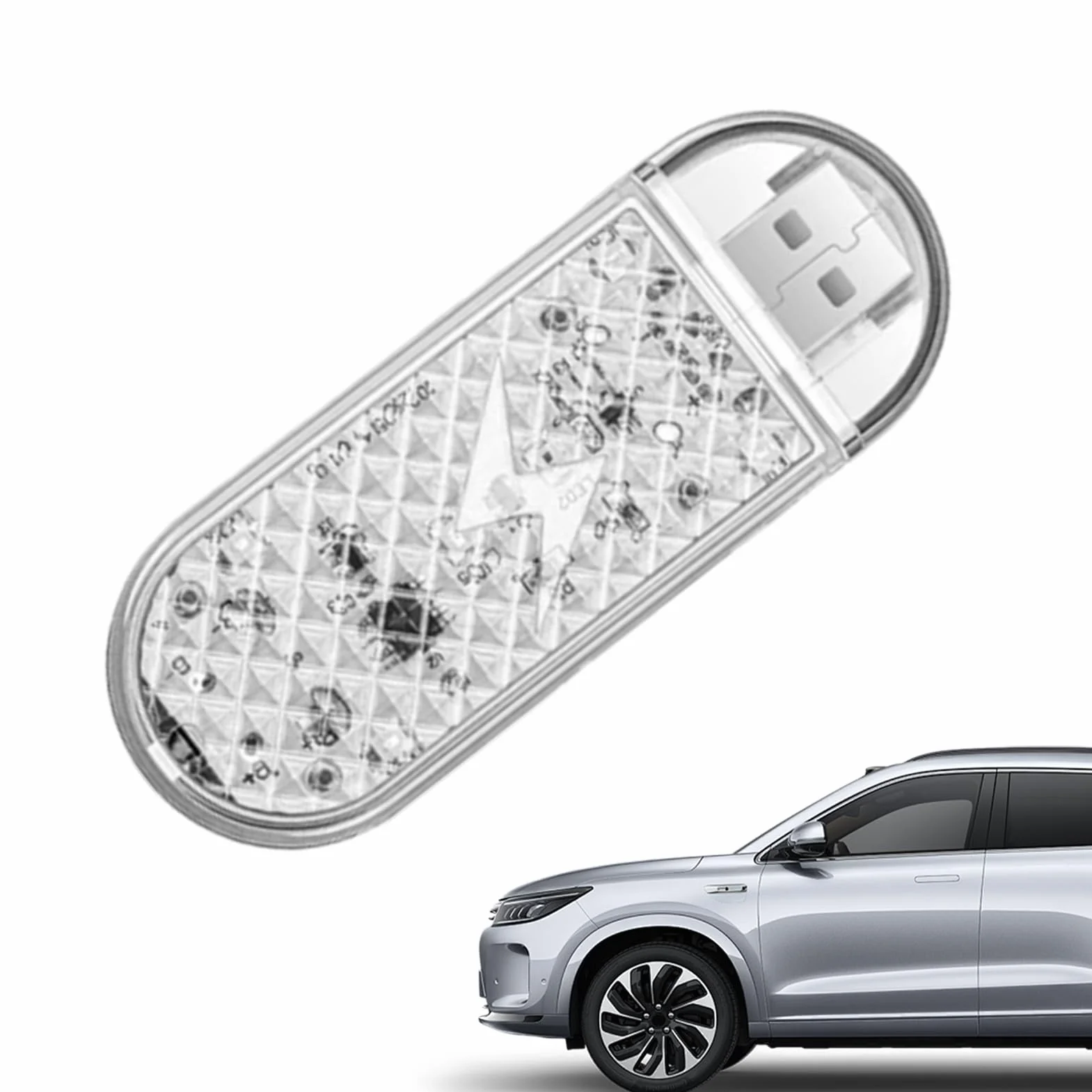 Magnetyczna lampka LED z czujnikiem powitalnym do drzwi samochodu, oświetlenie projektora USB