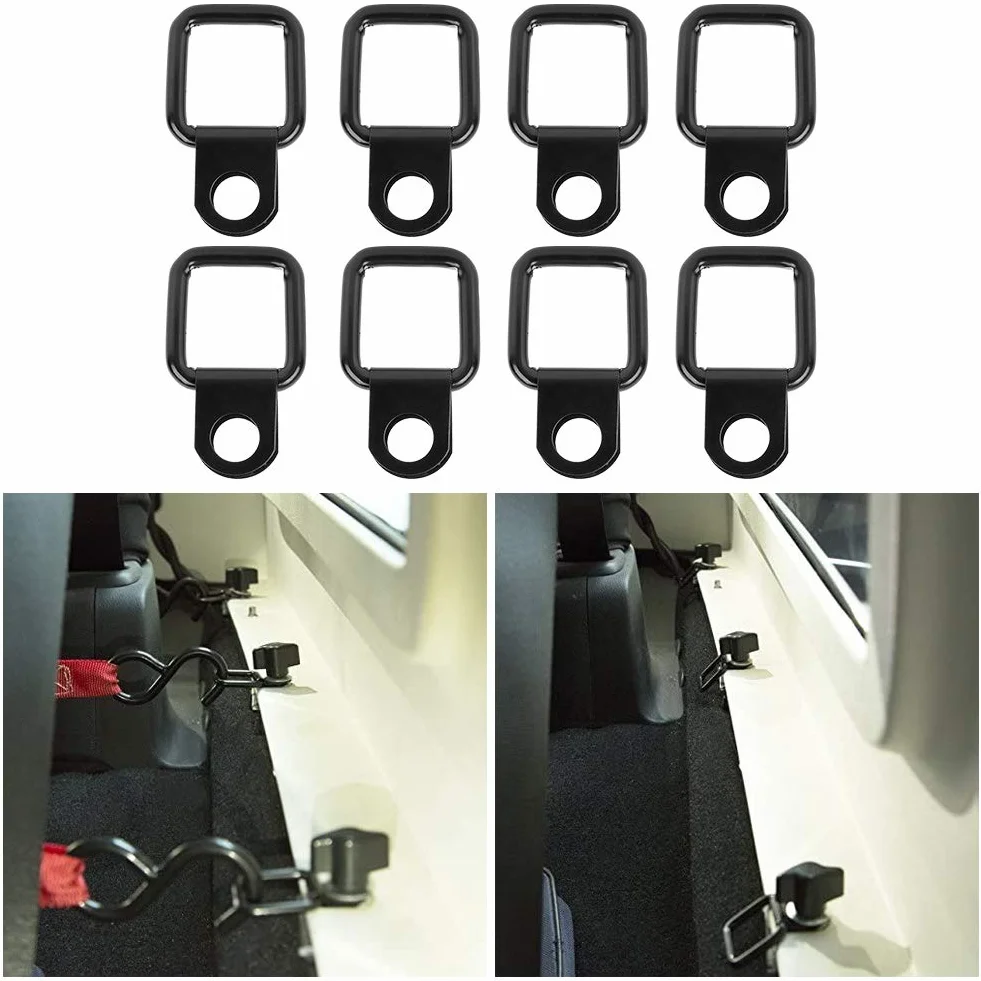 8-częściowe kotwy D-ring, Hardtop/Deck, Quick Release Fasteners, Pasujące do Wr-wędkarzy JK YJ TJ JKU Sport/Sahara/for Freedom/Rubicon X Unlimited 95-17