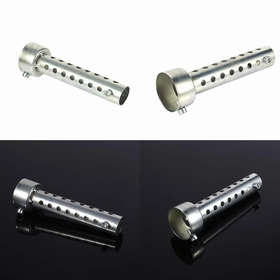 Qiilu Tłumik motocyklowy, uniwersalna rura wydechowa motocykla, wkładka tłumika deflektora DB Killer, pasuje do rury wydechowej 35 mm / 42 mm / 45 mm srebrny (42 mm)