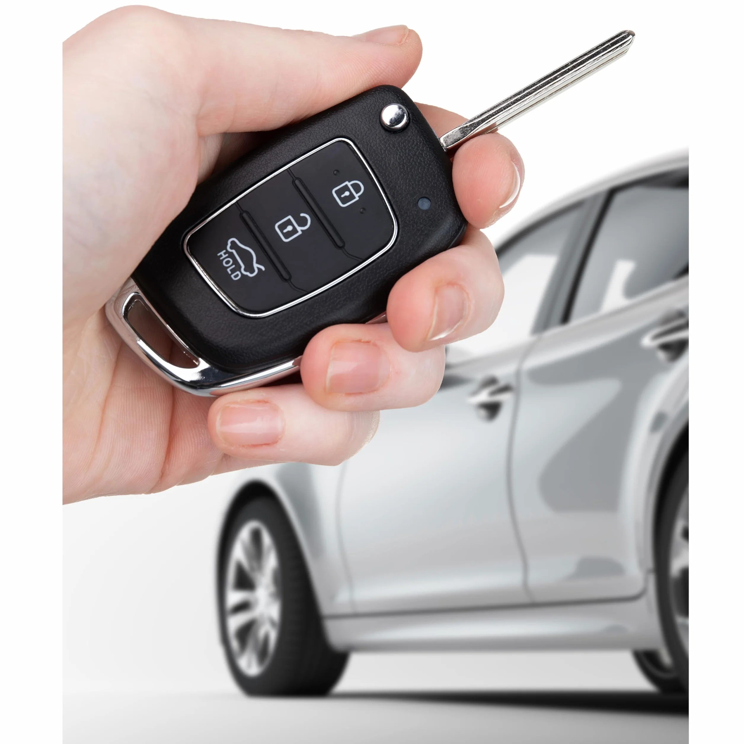 FINTERRY Obudowa Kluczyka Samochodowego kompatybilna z Hyundai i10 i20 i30 i40 ix35 Elantra Tucson Santa Fe – Zamiennik Pilota Składana Obudowa Klucza 3 Przyciski