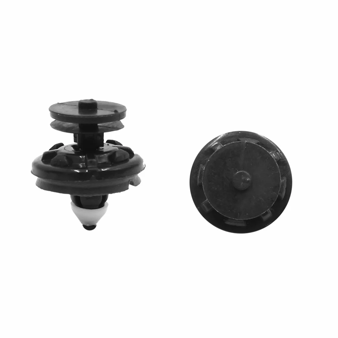 uxcell 10 szt. 6Q0868243 8 mm czarne plastikowe nity klipsy zderzak błotnik zapięcie do Audi