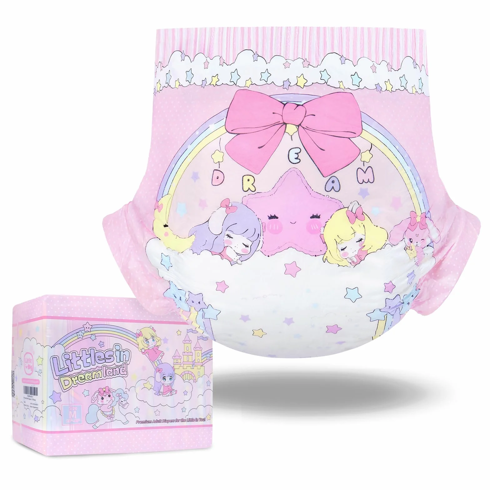 LittleForBig pieluchy dla dorosłych 7000 ml regulowane zapięcie na rzep 10 sztuk (M)