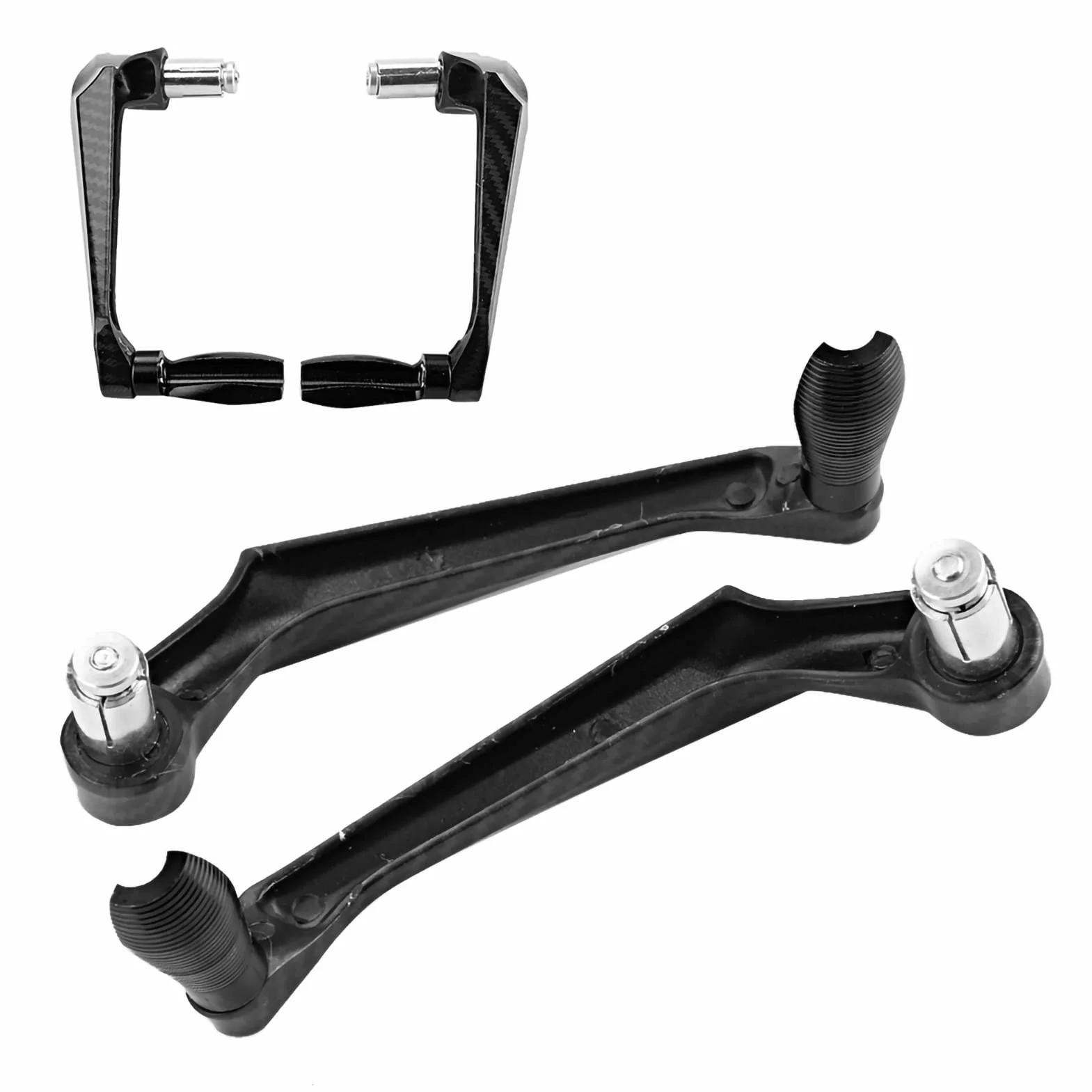 KIMISS Ochronka do kierownicy motocyklowej 7/8 cala uniwersalna, stop aluminium, czarna - osłona hamulca