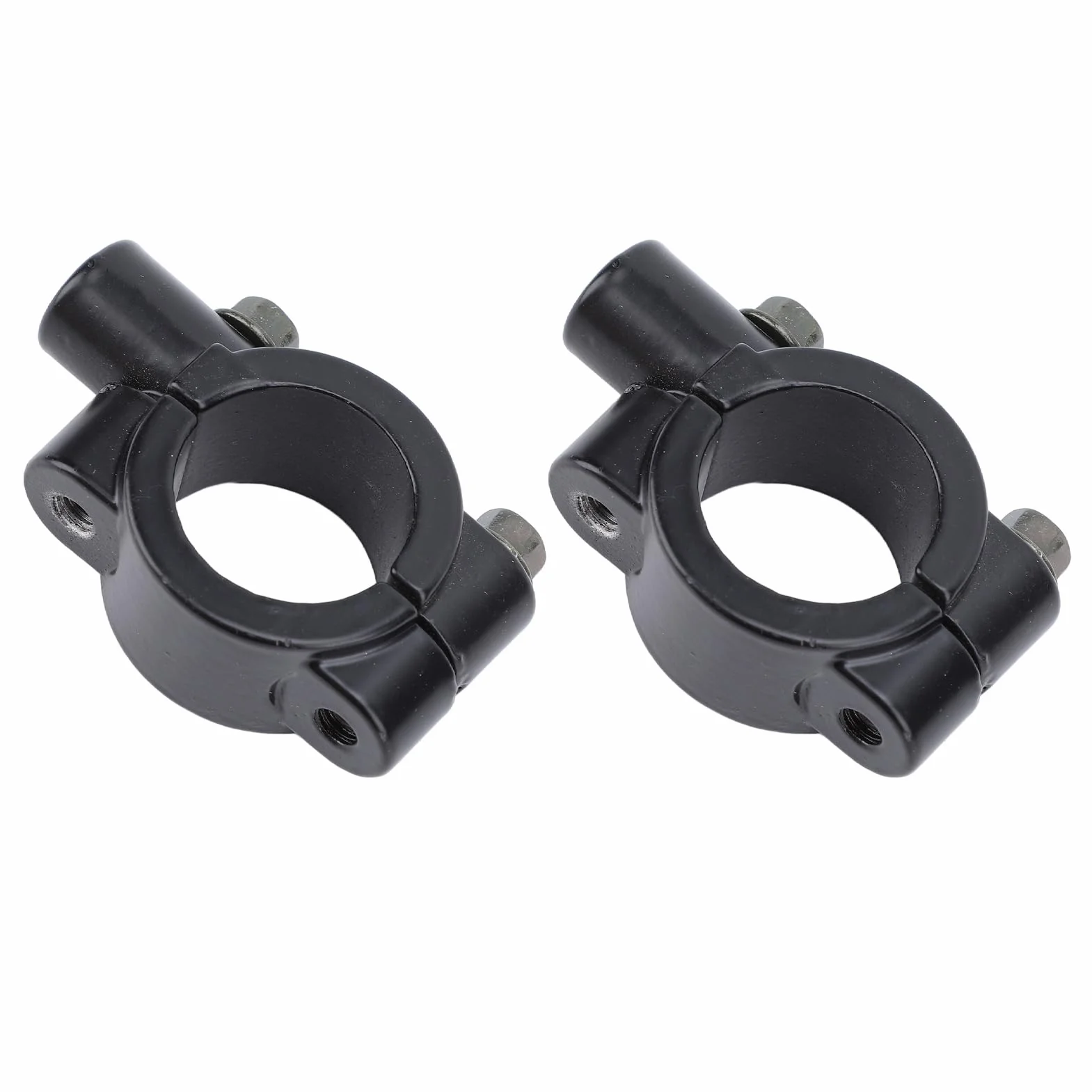 2 szt. 25mm Uniwersalna Kierownica Motocykla Uchwyt do Mocowania Lusterka Adapter Zaciskowy do Motocykli, ATV, Skuterów i Rowerów Niestandardowych (Czarny M10)