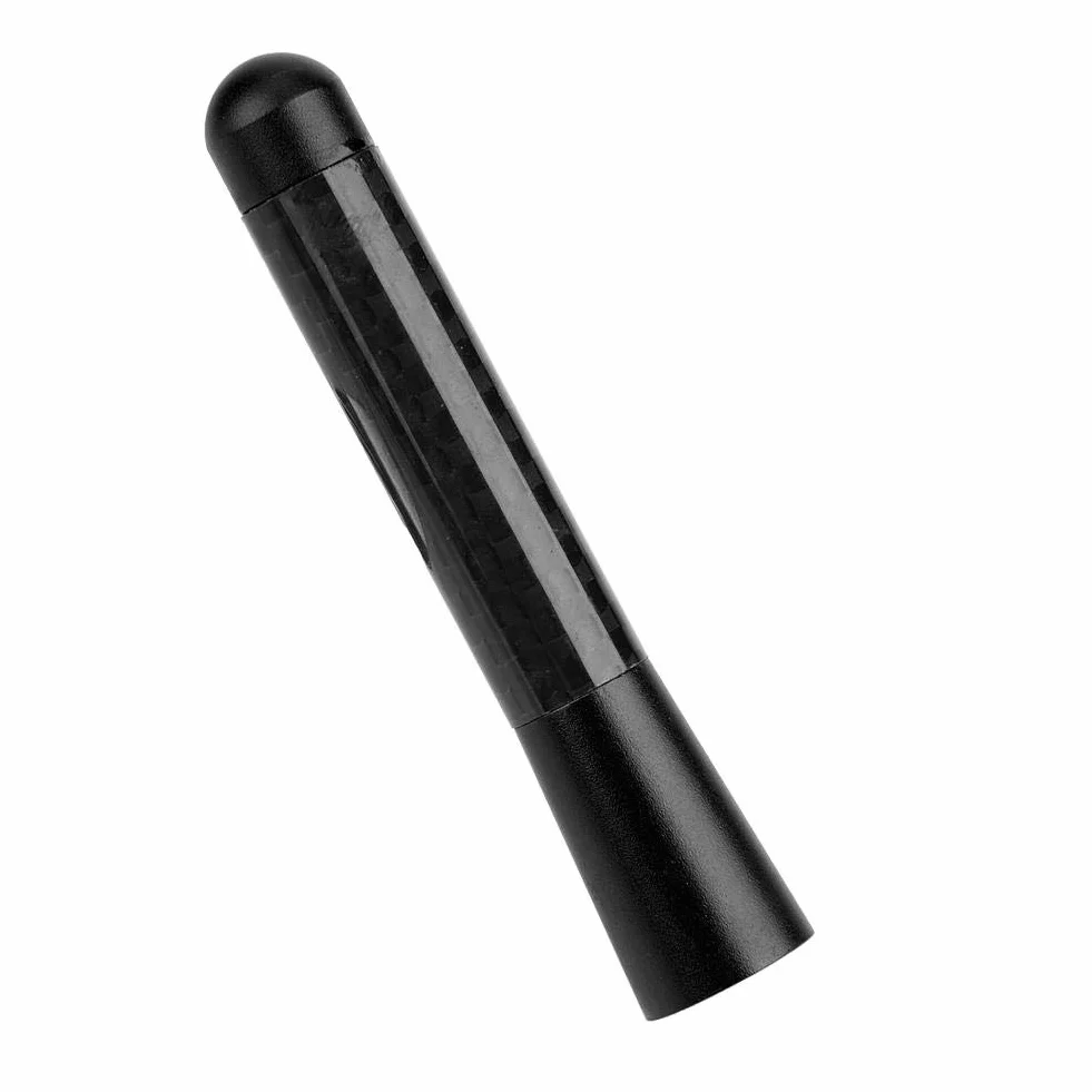 Samochodowa antena zastępcza, 7,6 cm uniwersalna antena samochodowa z włókna węglowego, krótka antena ze śrubą (czarna)