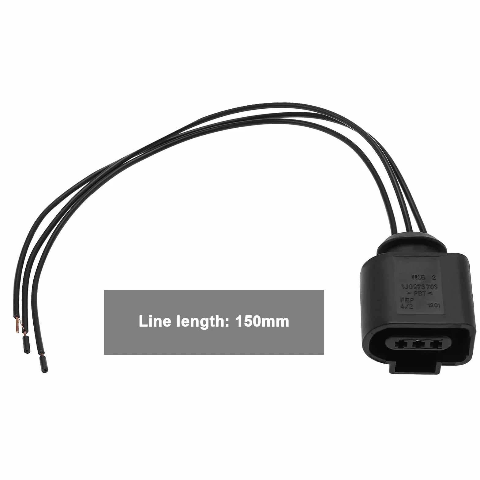 2 sztuki 3-biegunowych wtyczek czujnika poziomu oleju, wiązka przewodów (męska i żeńska), kompatybilna z Audi 1J0973703 8K0973703 3D0973703 części zamienne do samochodów