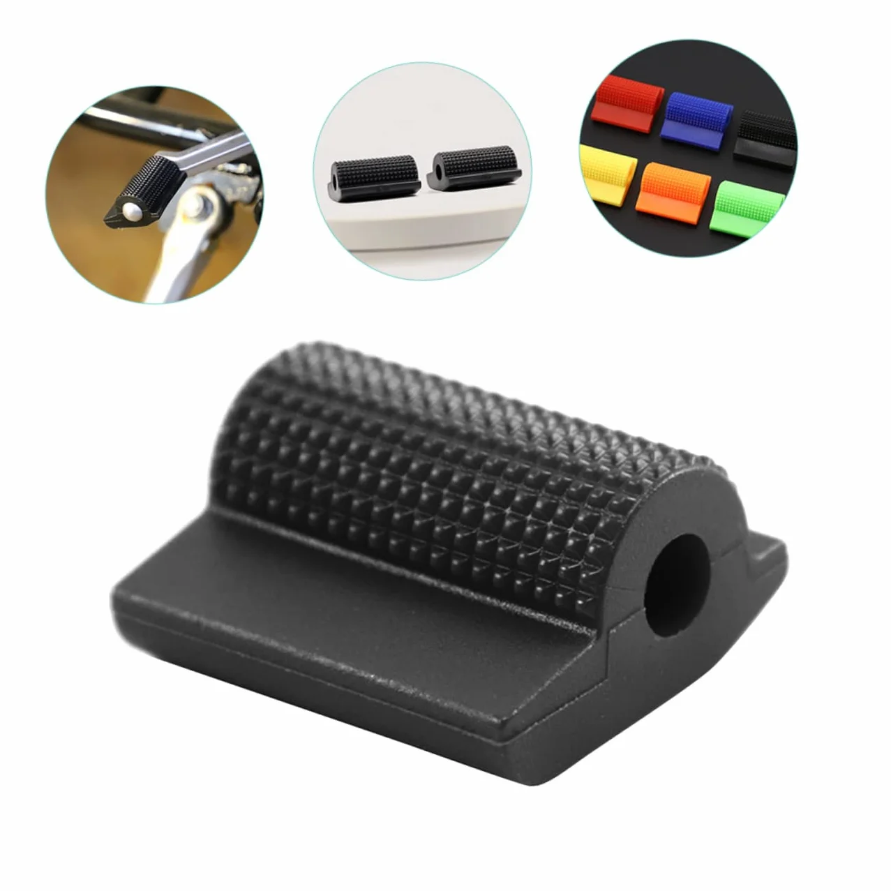 iplusmile Osłona Dźwigni Zmiany Biegów Motocykla Uniwersalna Gumowa Podkładka Dźwigni Zmiany Biegów - Design Easy Install Black