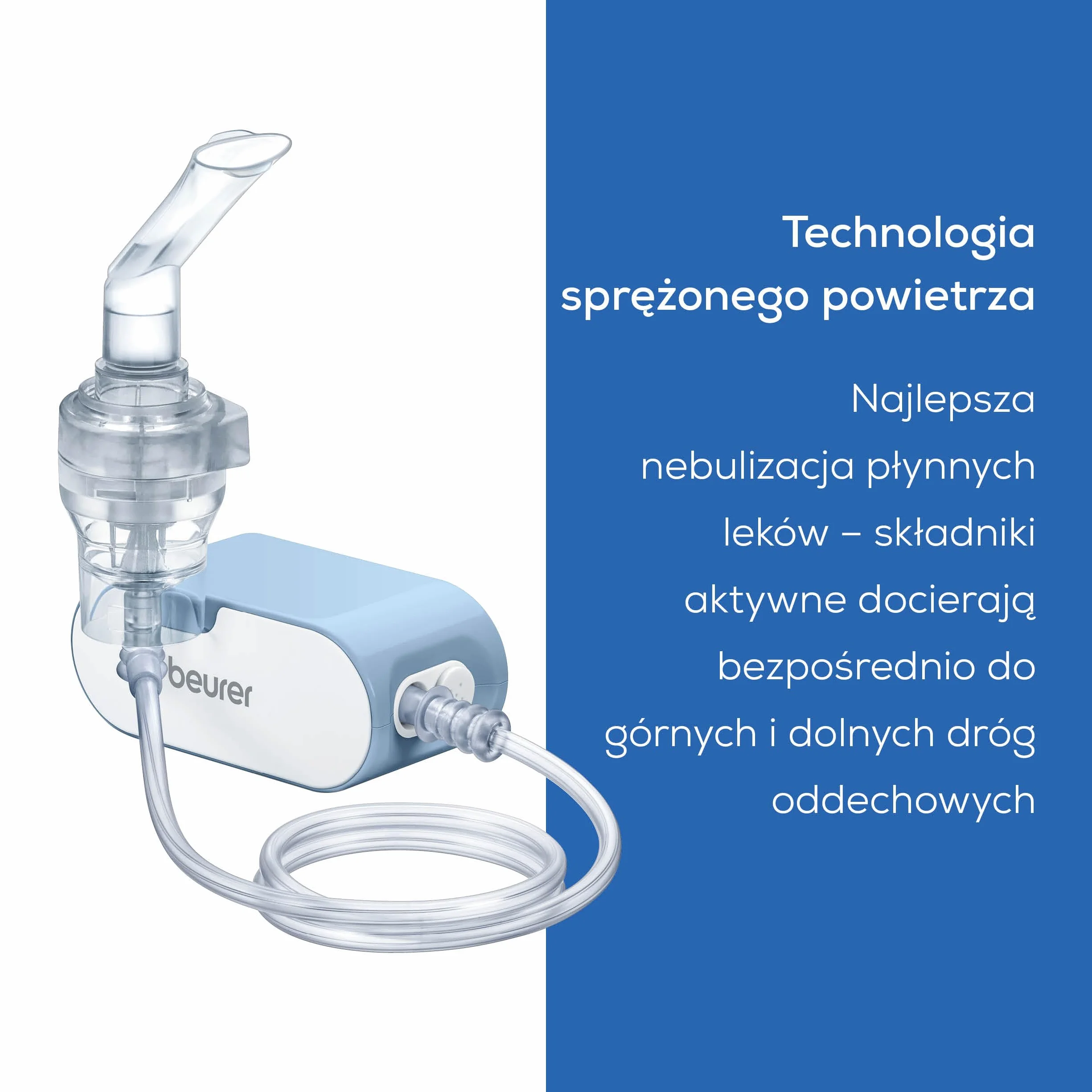 Beurer IH 60 Inhalator przenośny z akumulatorem, technologia sprężonego powietrza