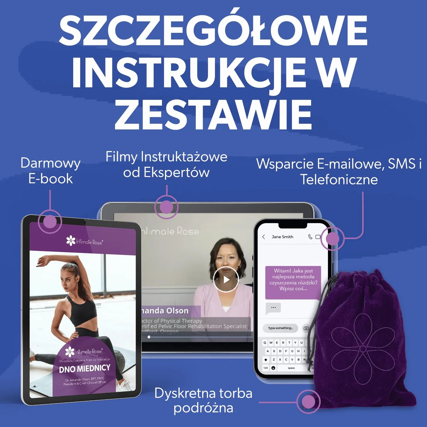 Intimate Rose Punkt spustowy ró?d?ki miednicy dla mi??ni dna miednicy - m??czy?ni i kobiety - fizjoterapia miednicy