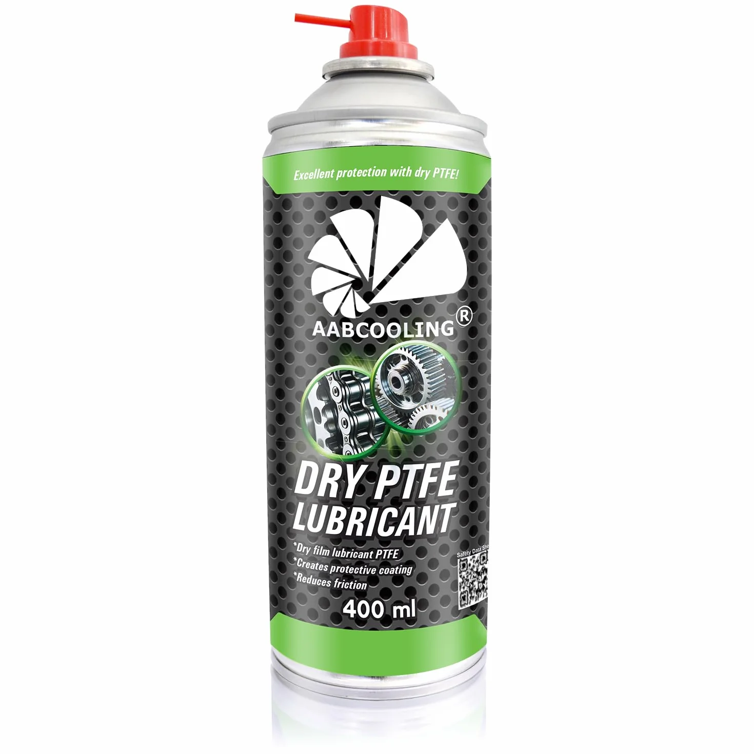 AABCOOLING Dry PTFE Lubricant 400 ml – suchy smar z teflonem w spreju o niskim współczynniku tarcia do łańcuchów, linek, prowadnic i mechanizmów – odporny na kurz i wilgoć