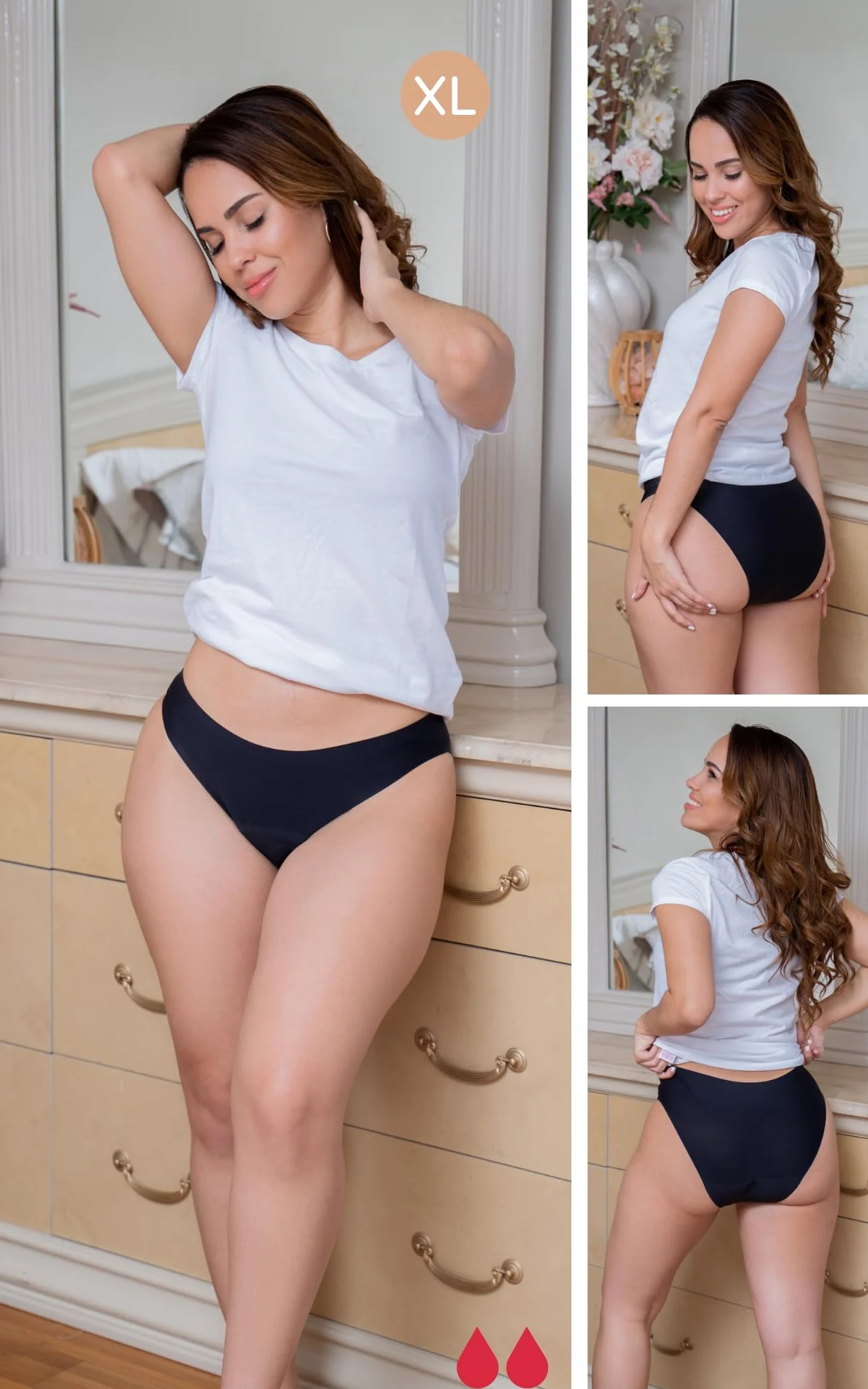 Absorbujące Majtki Menstruacyjne Bawełna Ekologiczne XXS/4XL