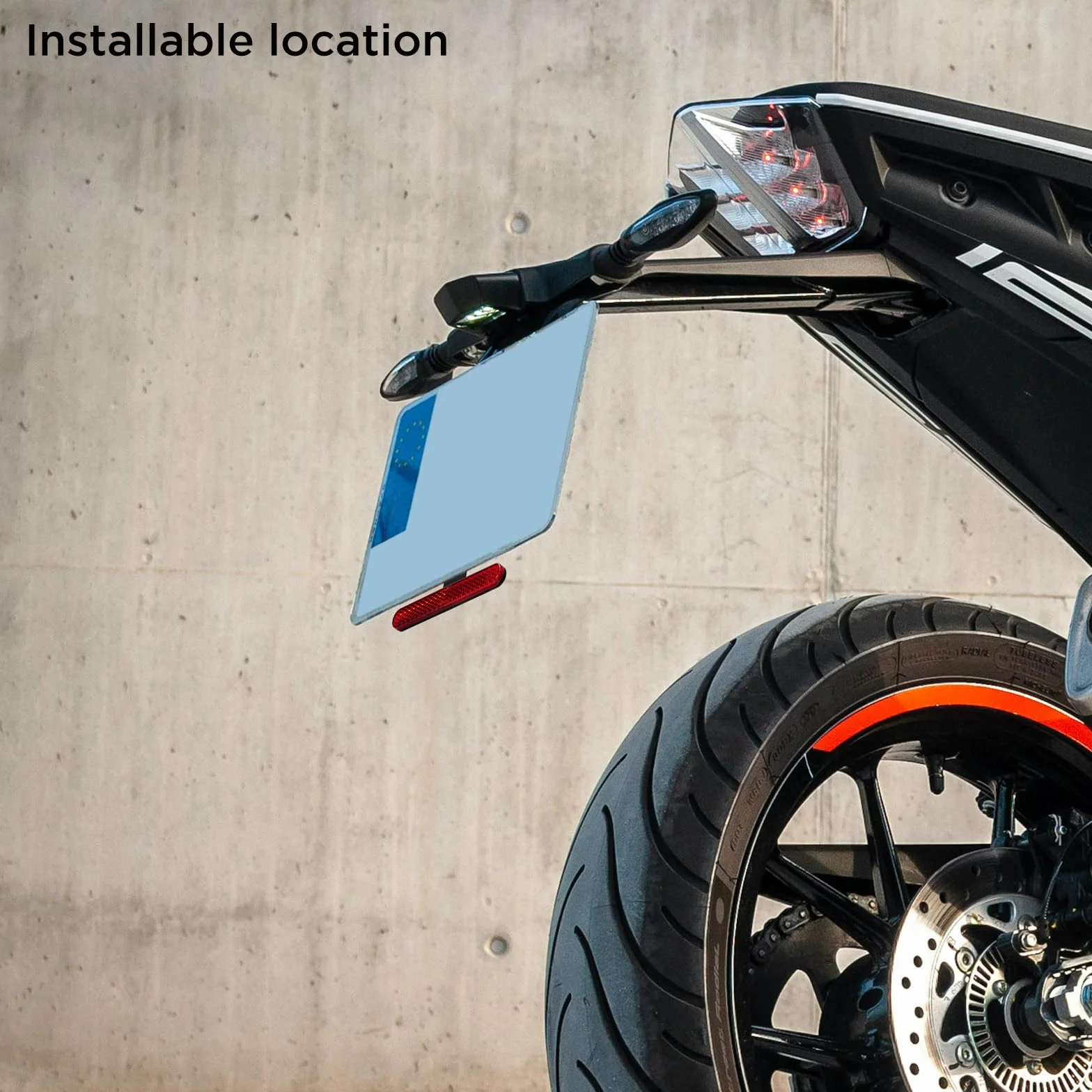 evermotor 100 mm Mini reflektor motocyklowy z długim uchwytem T, 2 sztuki, E4 e-sprawdzony, czerwony tylny odblaskowy reflektor z efektem kota dla skutera, ATV, rowerka, hulajnożki