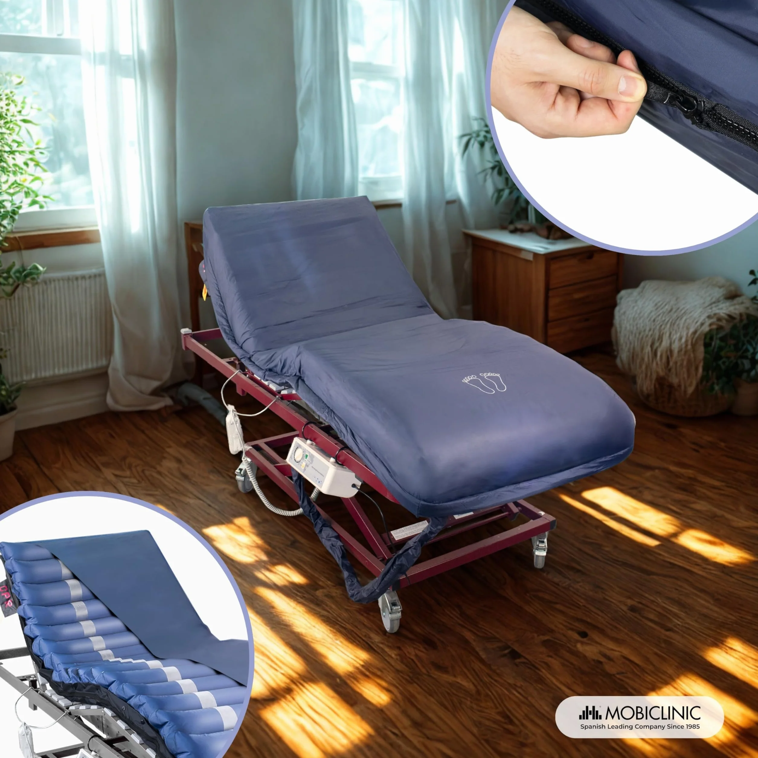 Mobiclinic Mobi 3 Materac przeciwodleżynowy bąbelkowy 200x90x12,8 cm 17 komórek TPU Nylon
