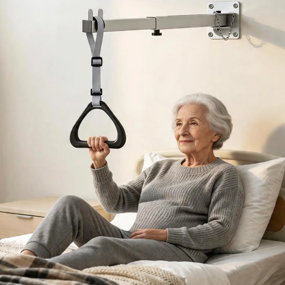 Regulowany drążek trapezowy do łóżka 100 kg 5-pozycyjna blokada dla seniorów