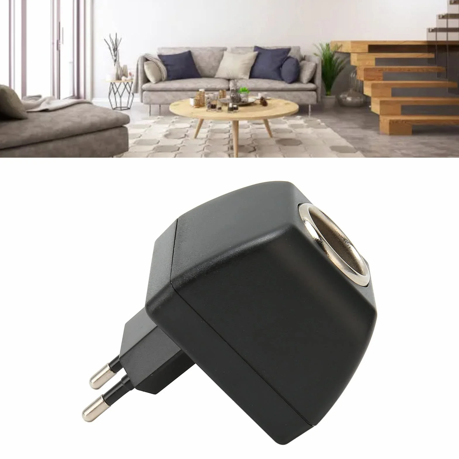 Konwerter AC na DC, 110 do 220 V 12 V Gniazdo Zapalniczki Samochodowej Zasilacz ze Wskaźnikiem LED, AC DC Adapter Zasilacza Transformator do Odkurzacza Samochodowego, Lodówka
