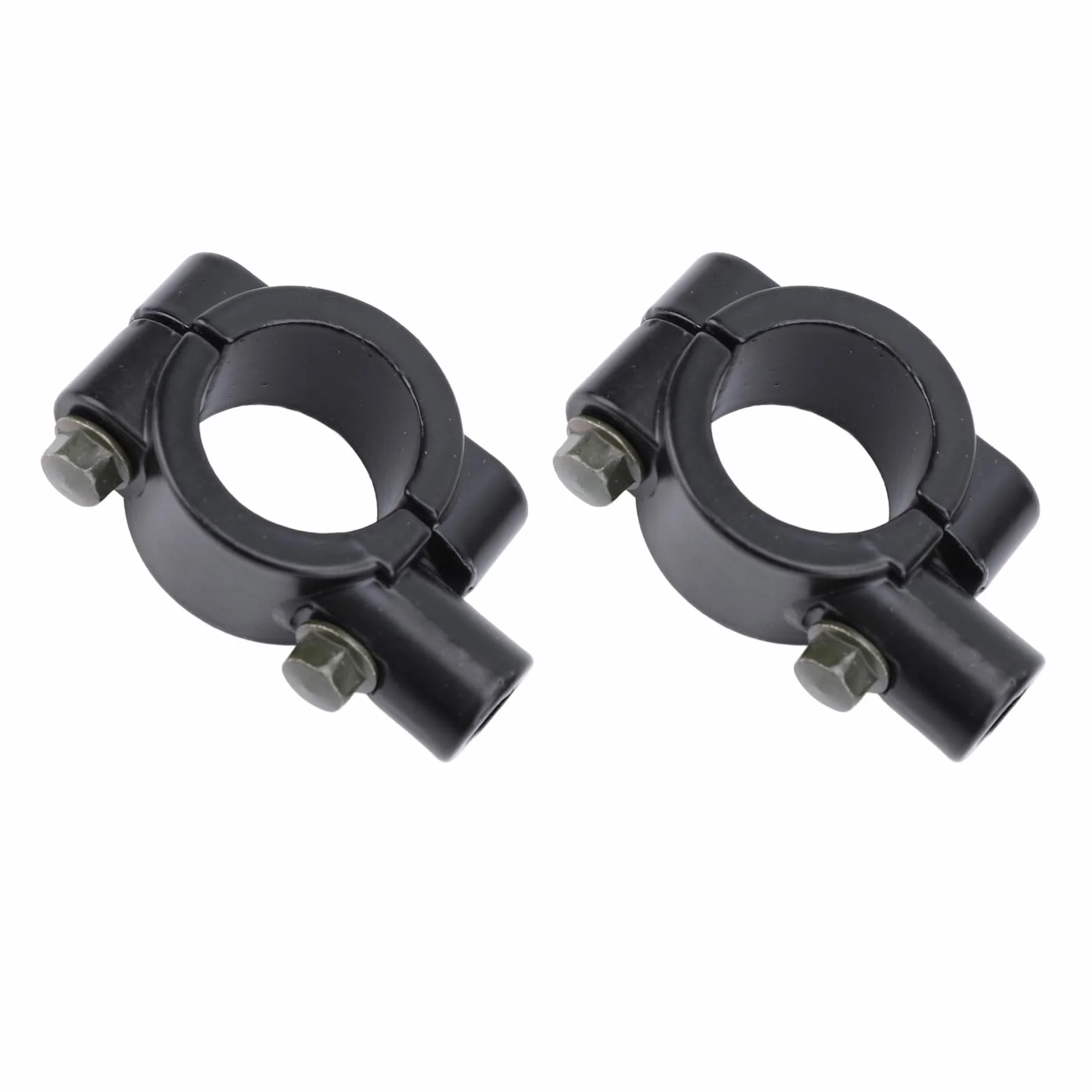 2 szt. 25mm Uniwersalna Kierownica Motocykla Uchwyt do Mocowania Lusterka Adapter Zaciskowy do Motocykli, ATV, Skuterów i Rowerów Niestandardowych (Czarny M10)