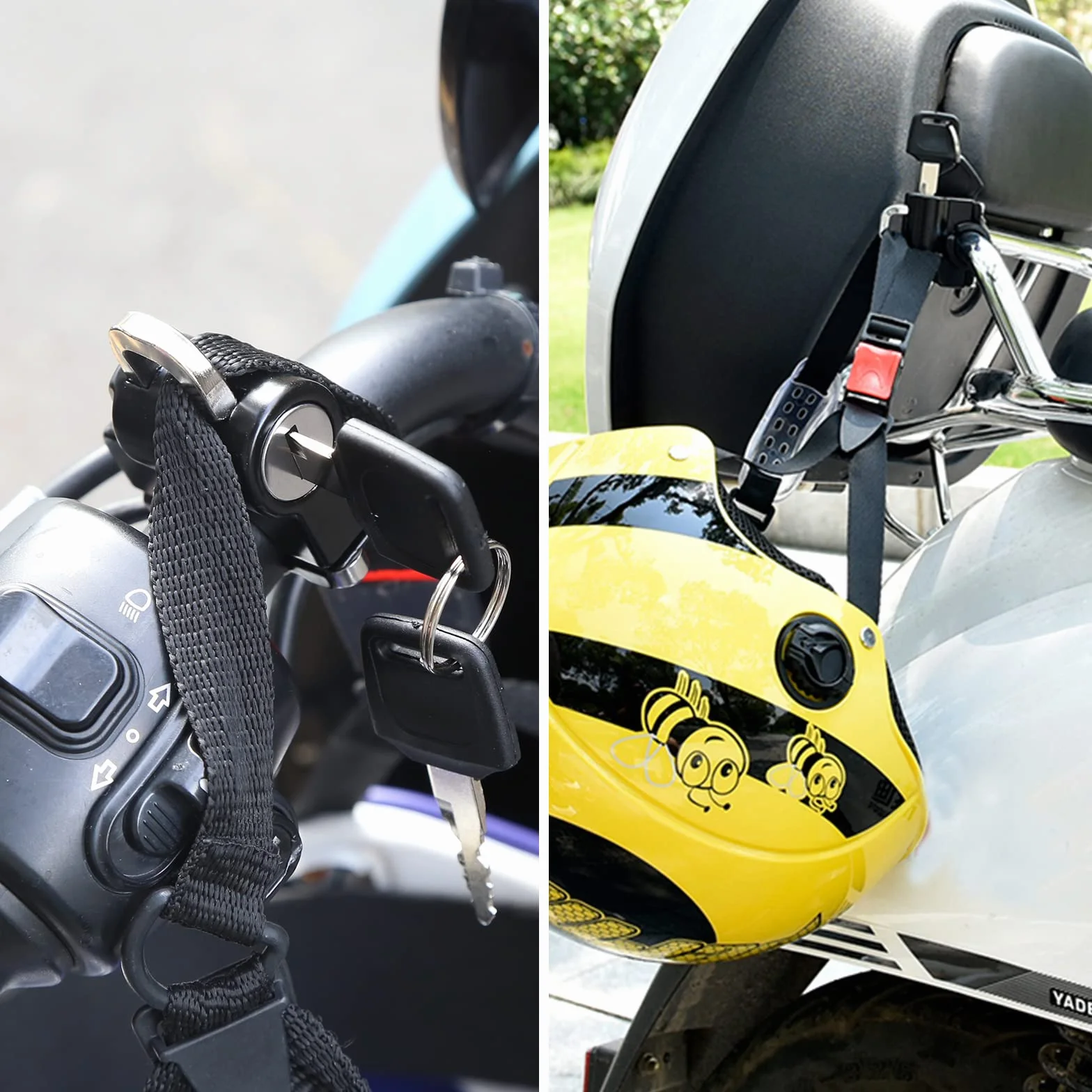 2 szt. Kłódka Kask Motocykl Uniwersalny Akcesoria do Jazda Nadaje się Aluminium do Kierownicy 22 mm - 28mm