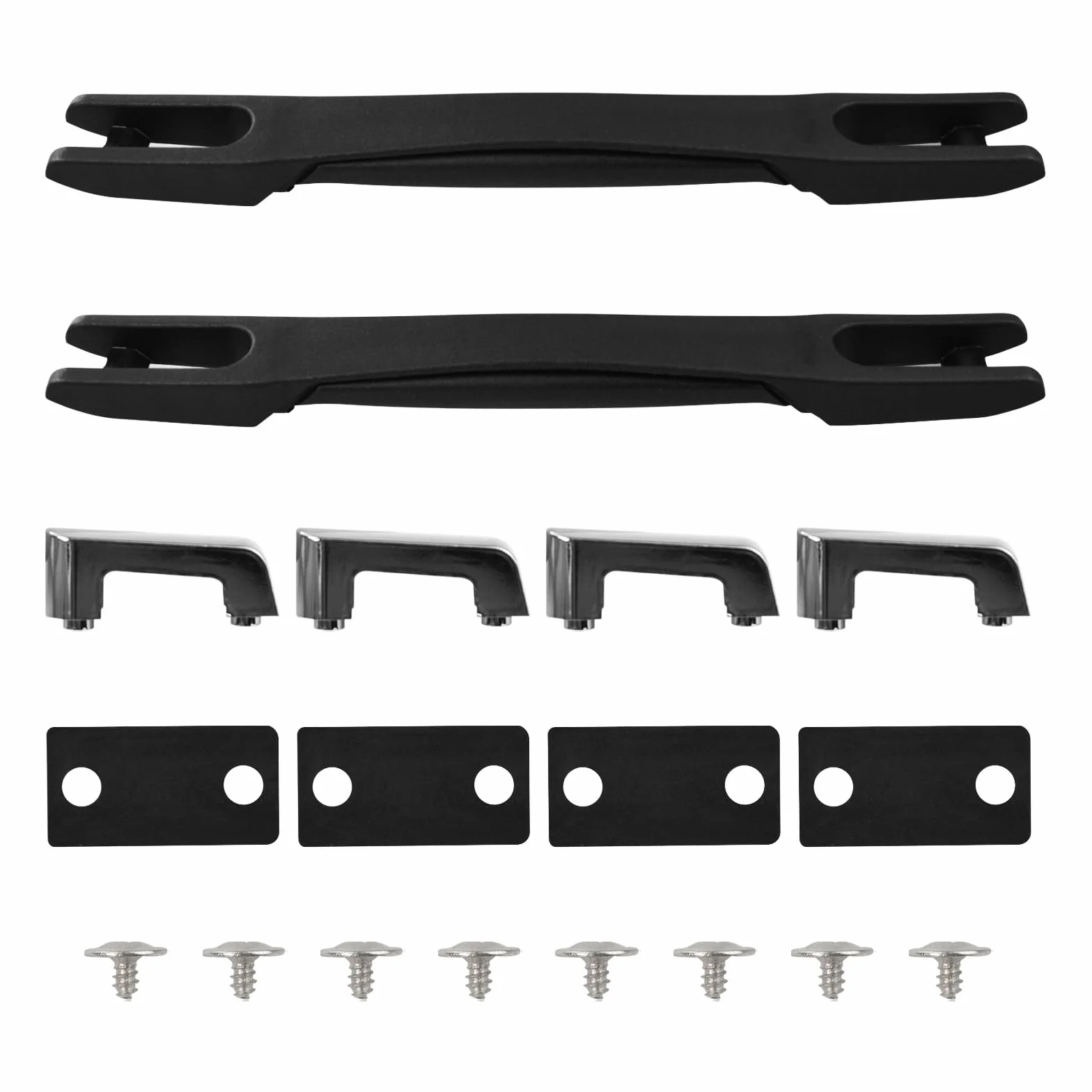 Flylin Ergonomiczne uchwyty do walizki z tworzywa sztucznego 20 cm czarne 2 szt